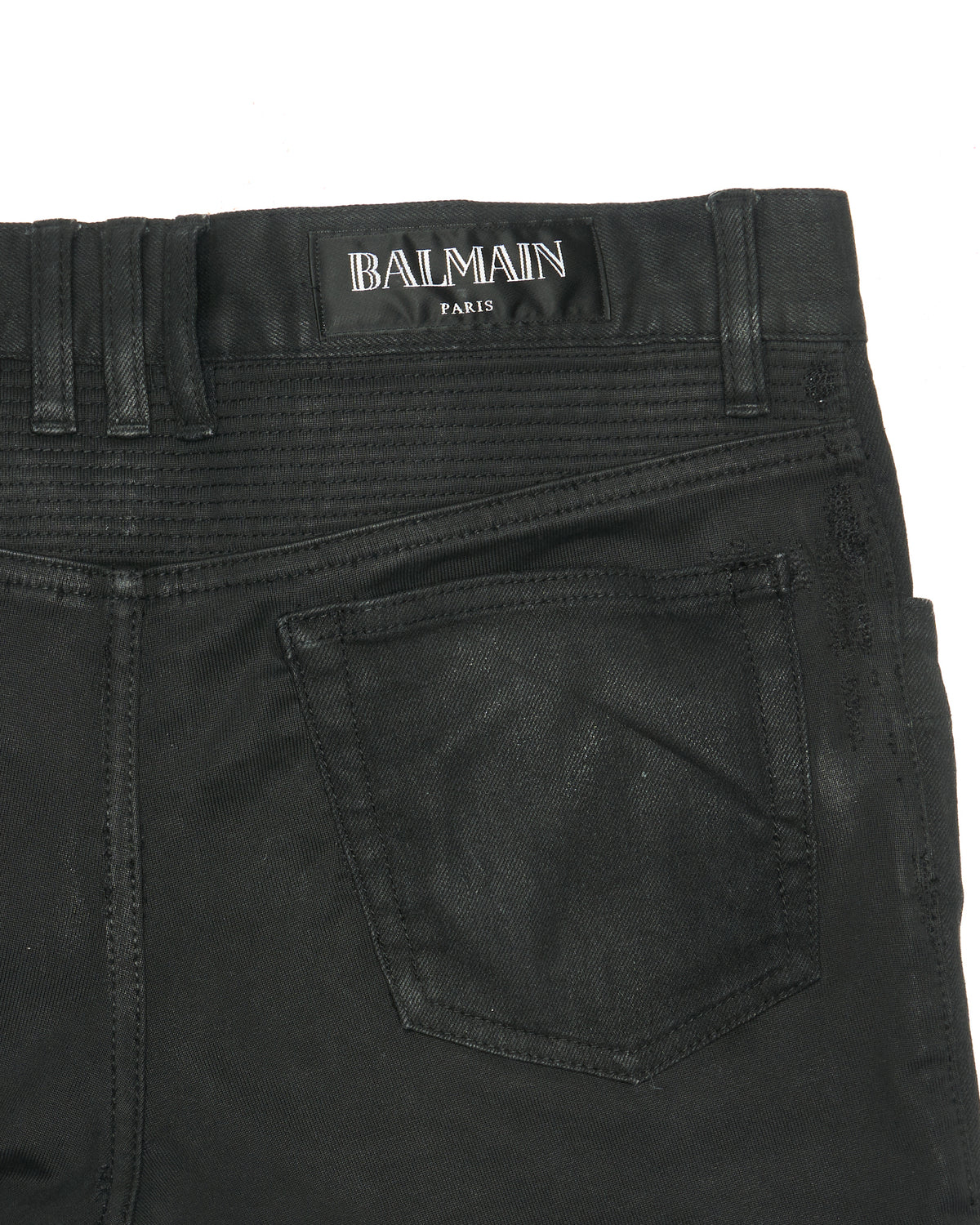Mid 2010s Balmain Paris Biker Denim