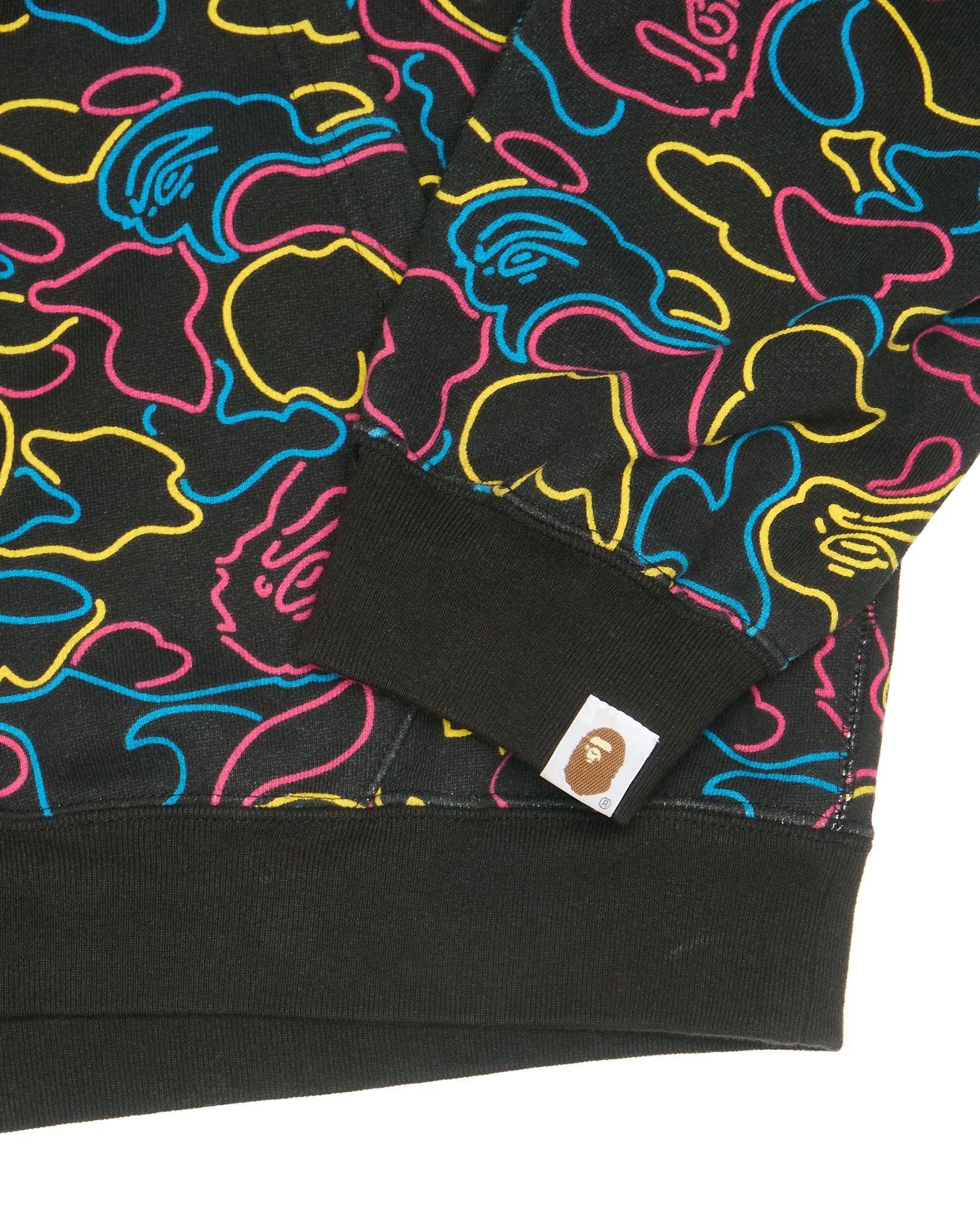 06’ BAPE Black Multi-Colour Neon Camo Full-Zip Hoodie