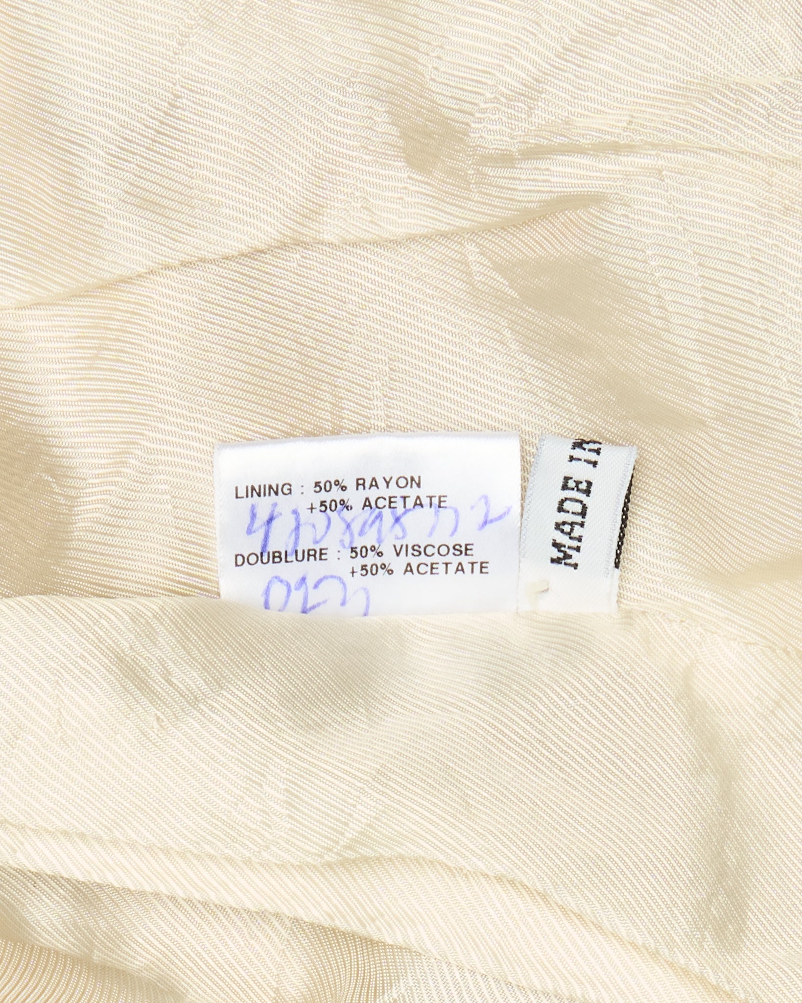 00s Ann Demeulemeester Cream Leather Tailored Blazer