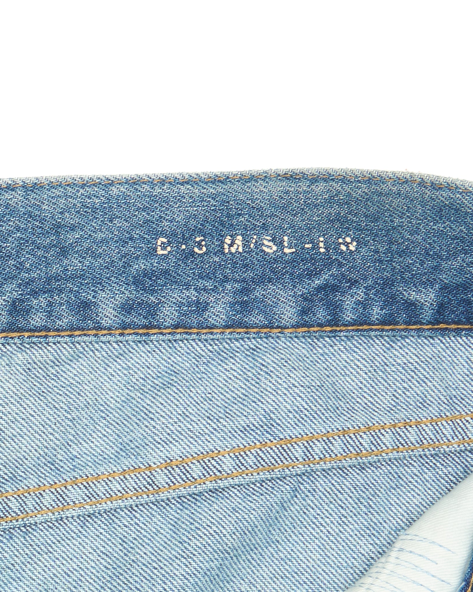 2010s Saint Laurent Paris 'D13' Faded Light Indigo Denim