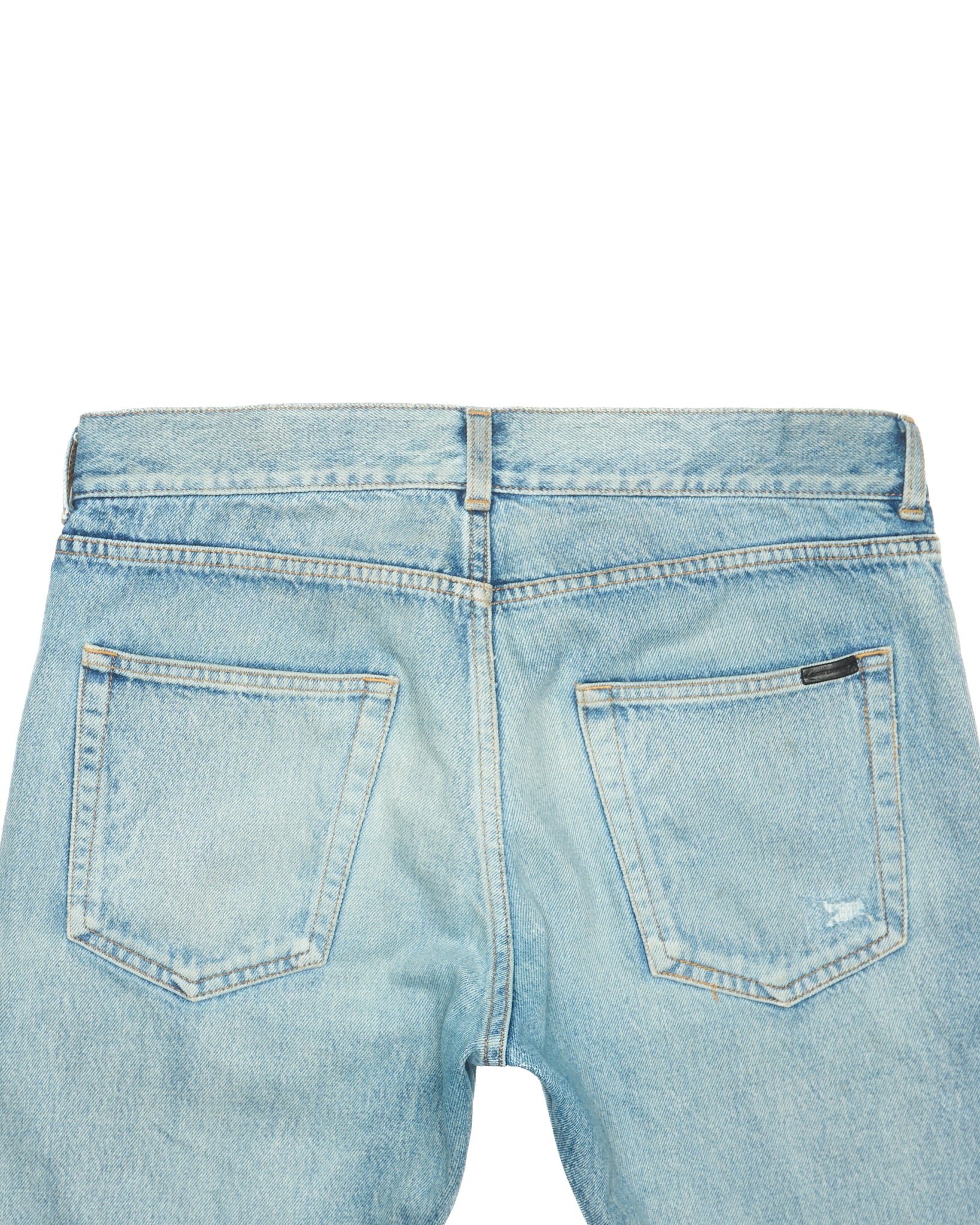 2010s Saint Laurent Paris 'D13' Faded Light Indigo Denim