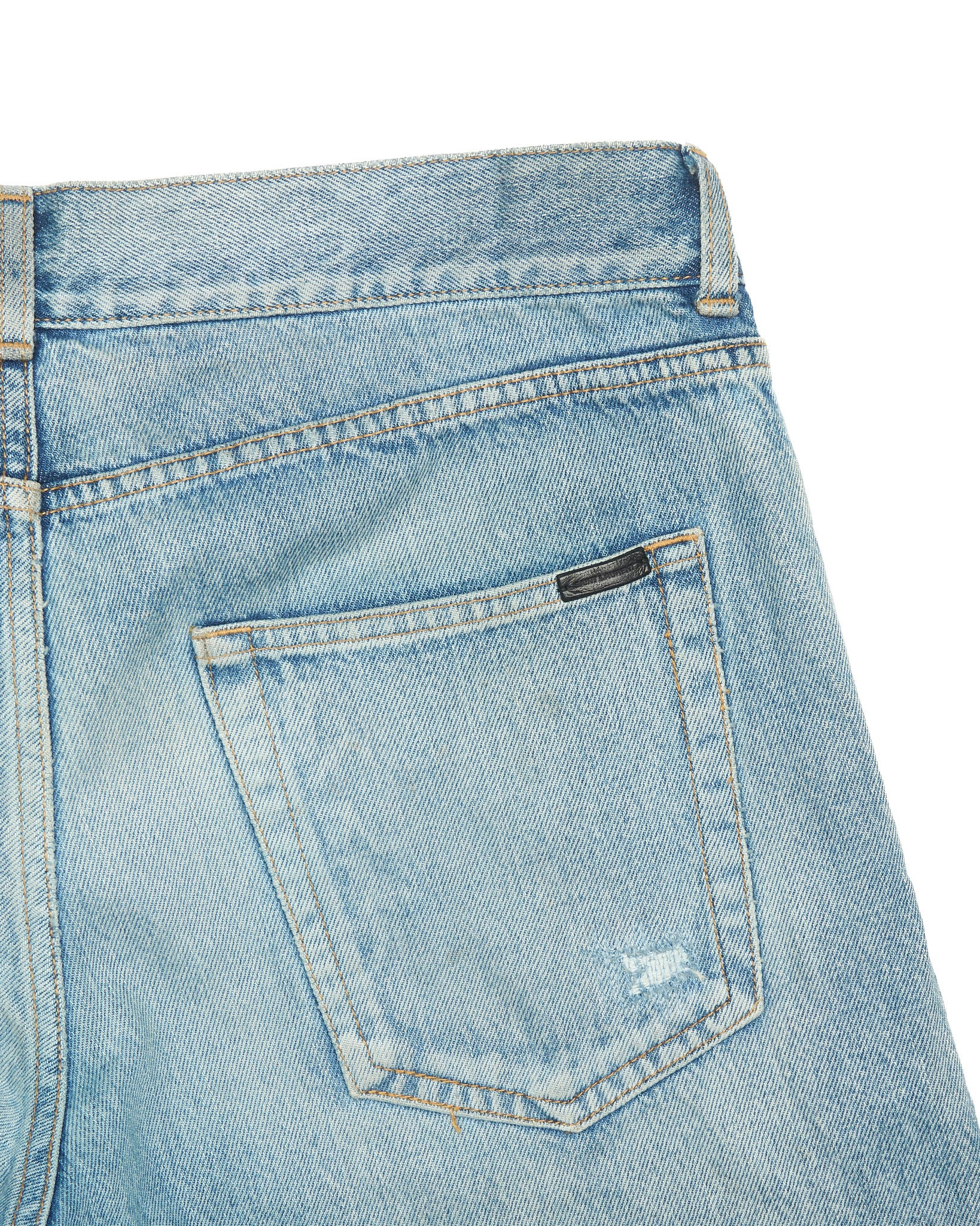 2010s Saint Laurent Paris 'D13' Faded Light Indigo Denim