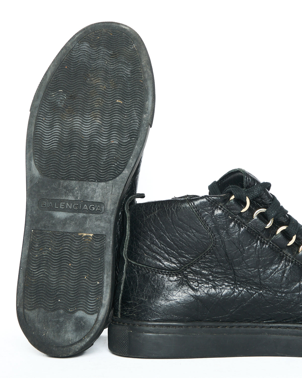 Mid 2010s Balenciaga Black Lambskin Arenas