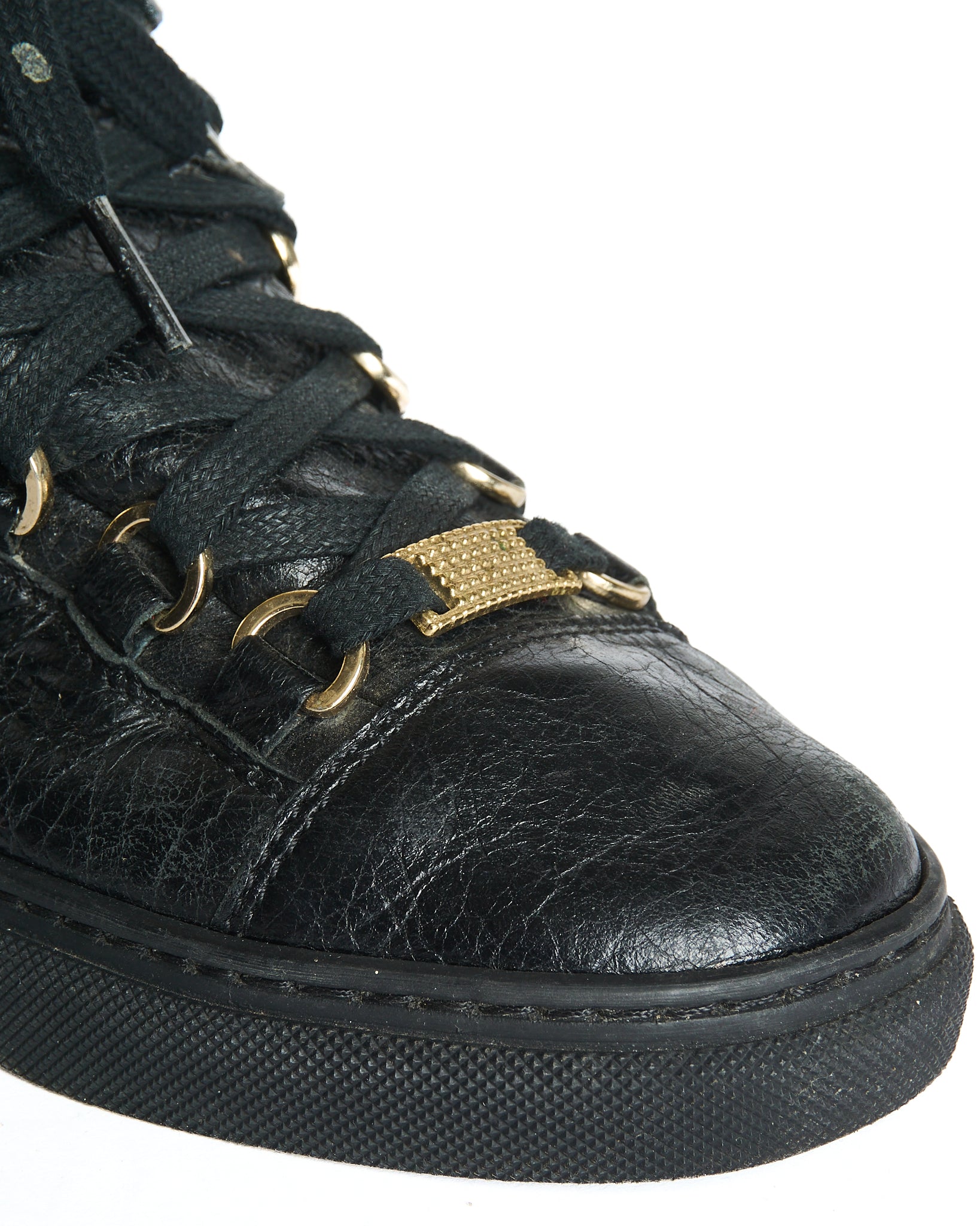 Mid 2010s Balenciaga Black Lambskin Arenas