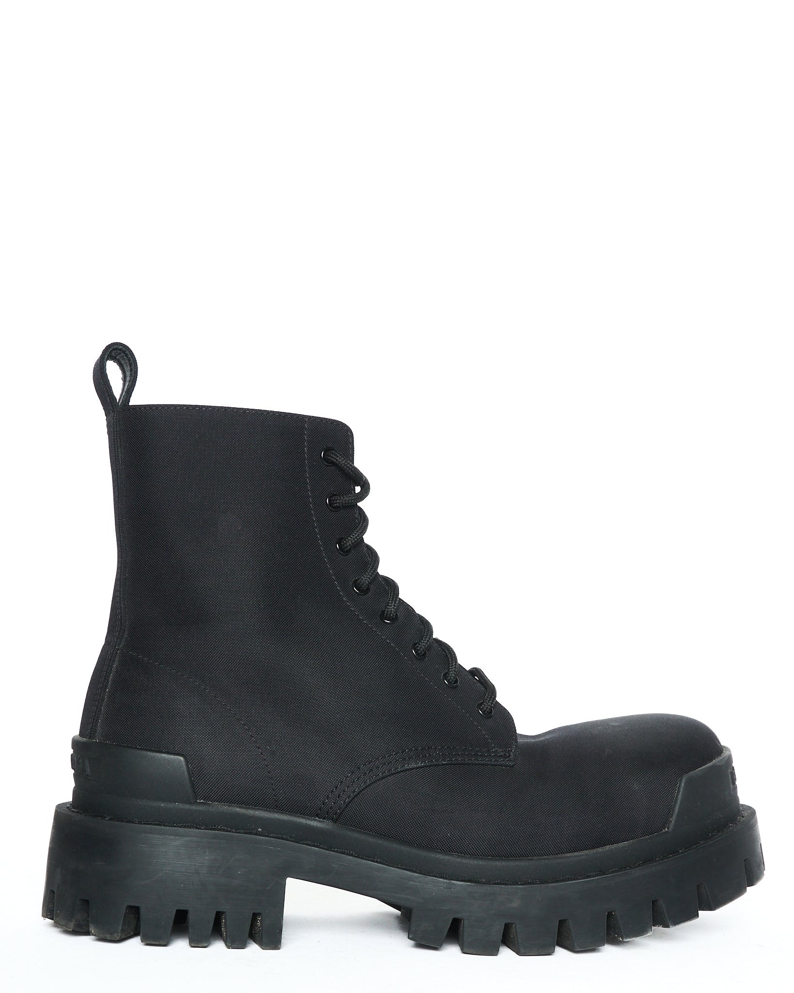 Balenciaga Black Nylon Strike Booties