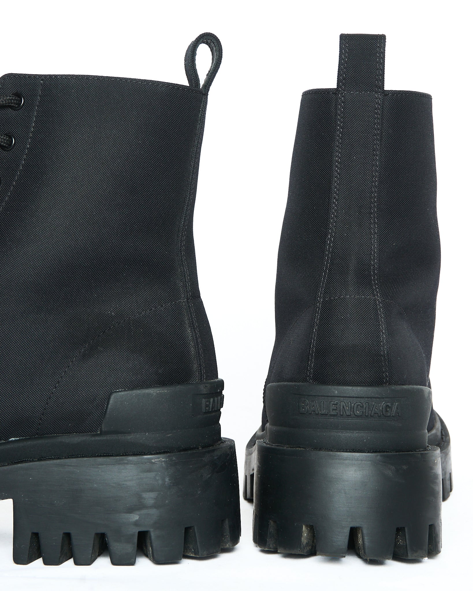 Balenciaga Black Nylon Strike Booties