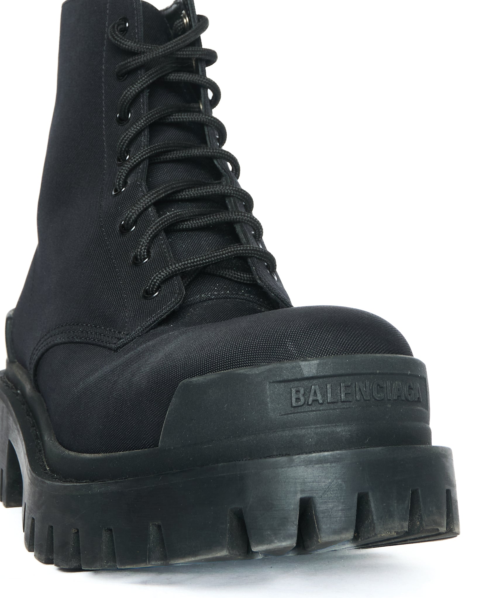 Balenciaga Black Nylon Strike Booties