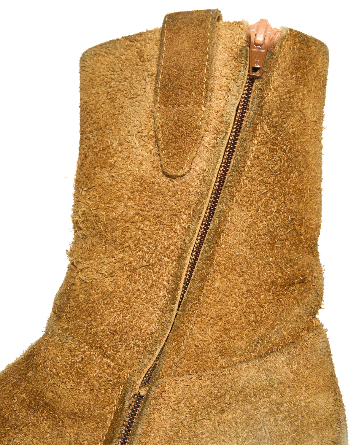Mid 2010s Saint Laurent Paris Tan Suede Wyatt Side Zip Ankle Boots