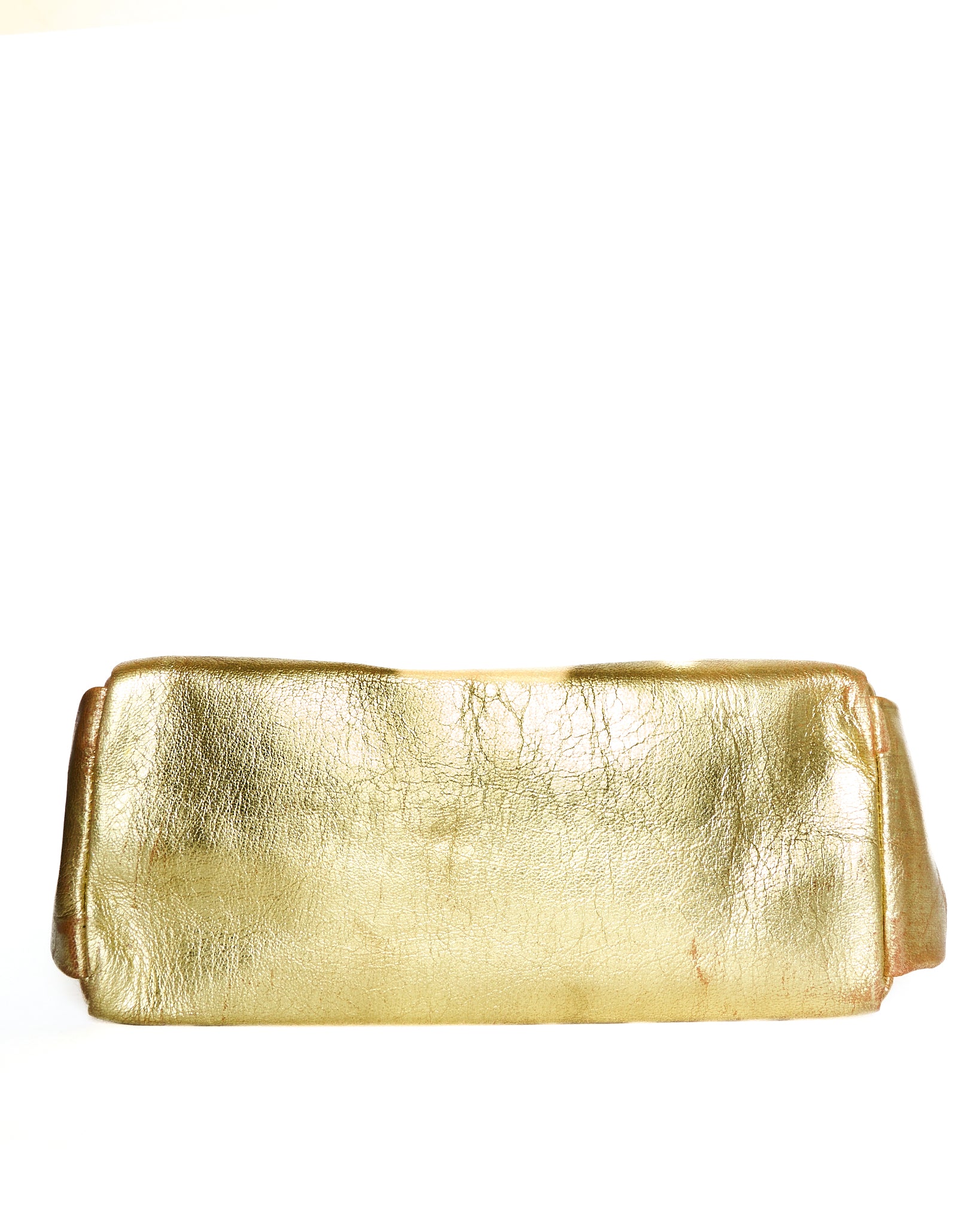 Zucca Gold Leather Tote Bag