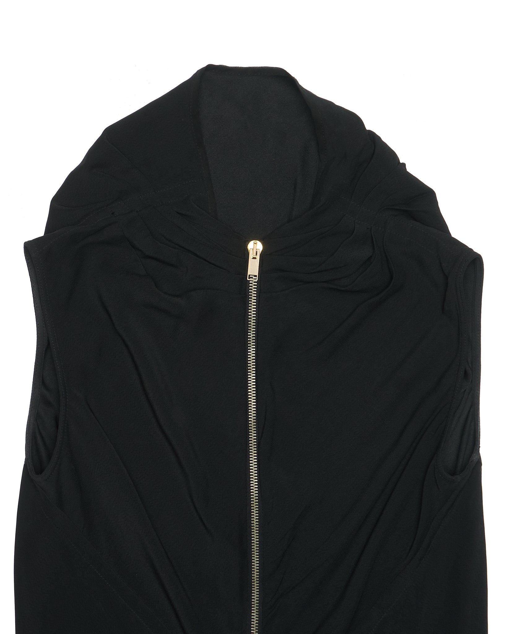 F/W13 Rick Owens “PLINTH” Cowl Neck Back-Zip Column Dress