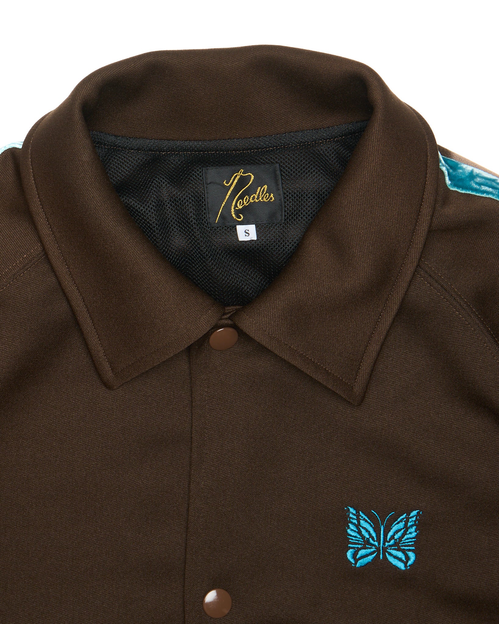 Late 2010s Needles Teal Accent Brown Coach Jacket