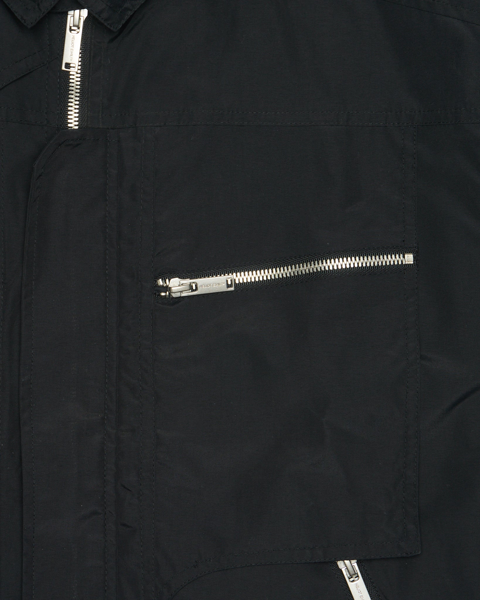 HELIOT EMIL Technical Utility Black Overshirt Jacket