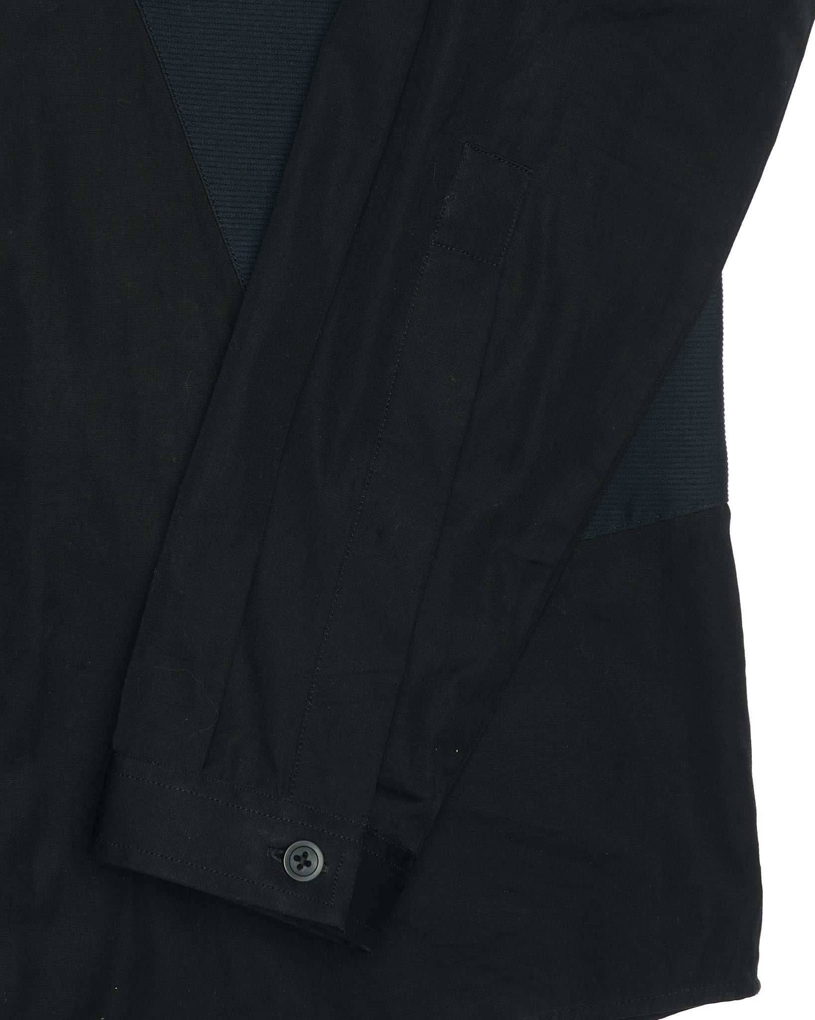 Mid 2010s Givenchy Contrast Panel Slim Fit Dress Shirt Black