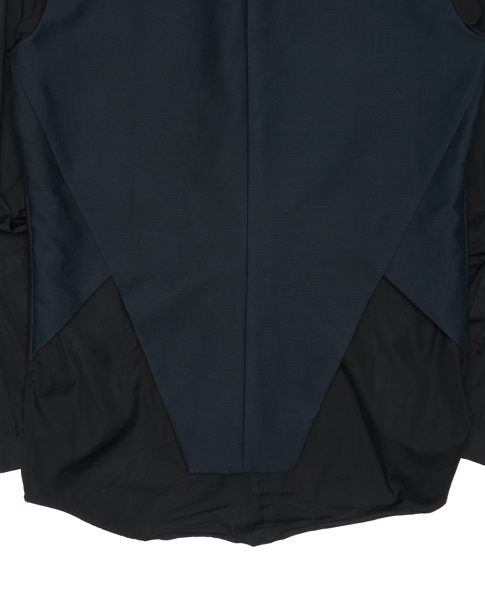 Mid 2010s Givenchy Contrast Panel Slim Fit Dress Shirt Black