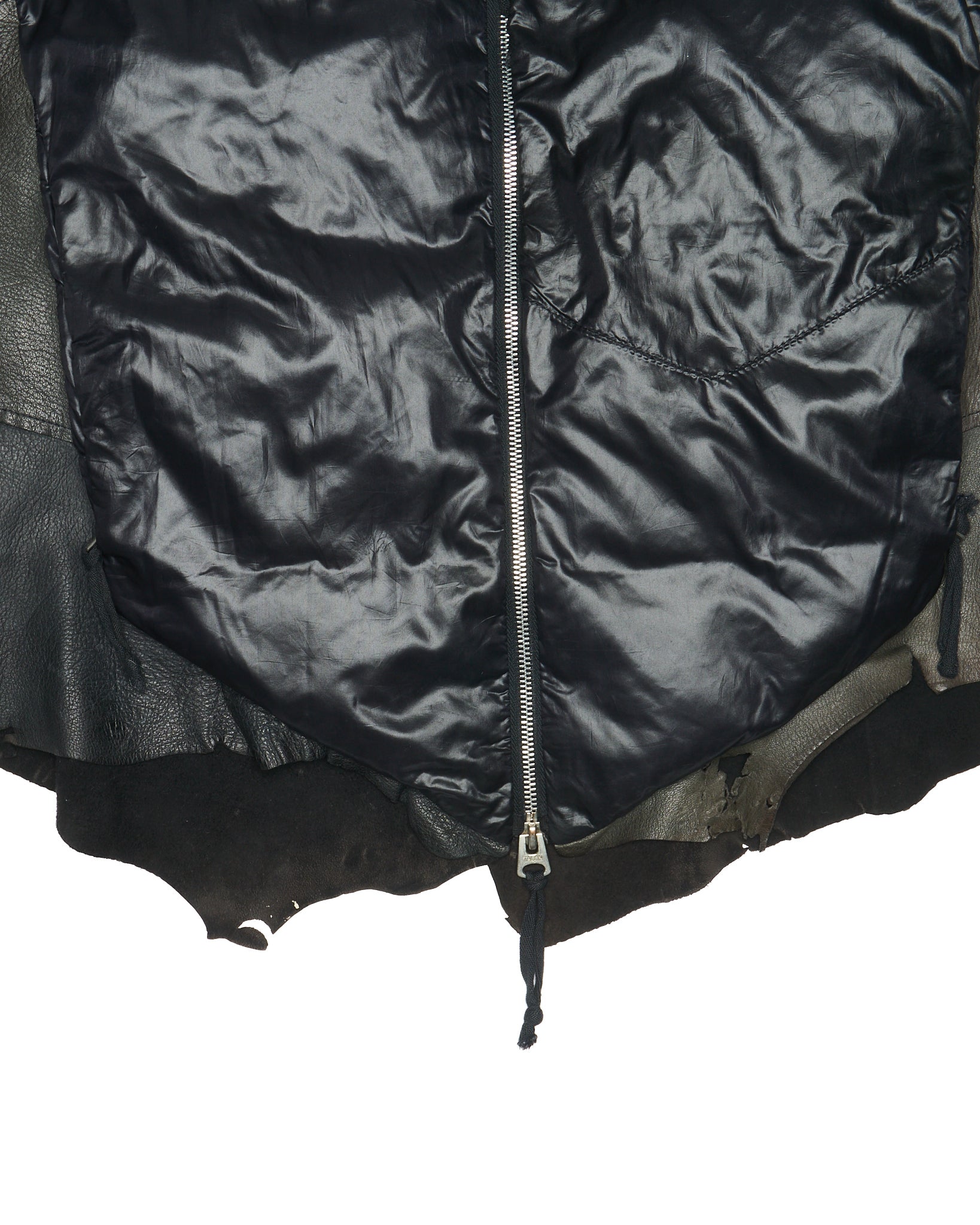 Early 2010s TAKAHIROMIYASHITA TheSoloist. Reconstructed Leather Trim Padded Vest