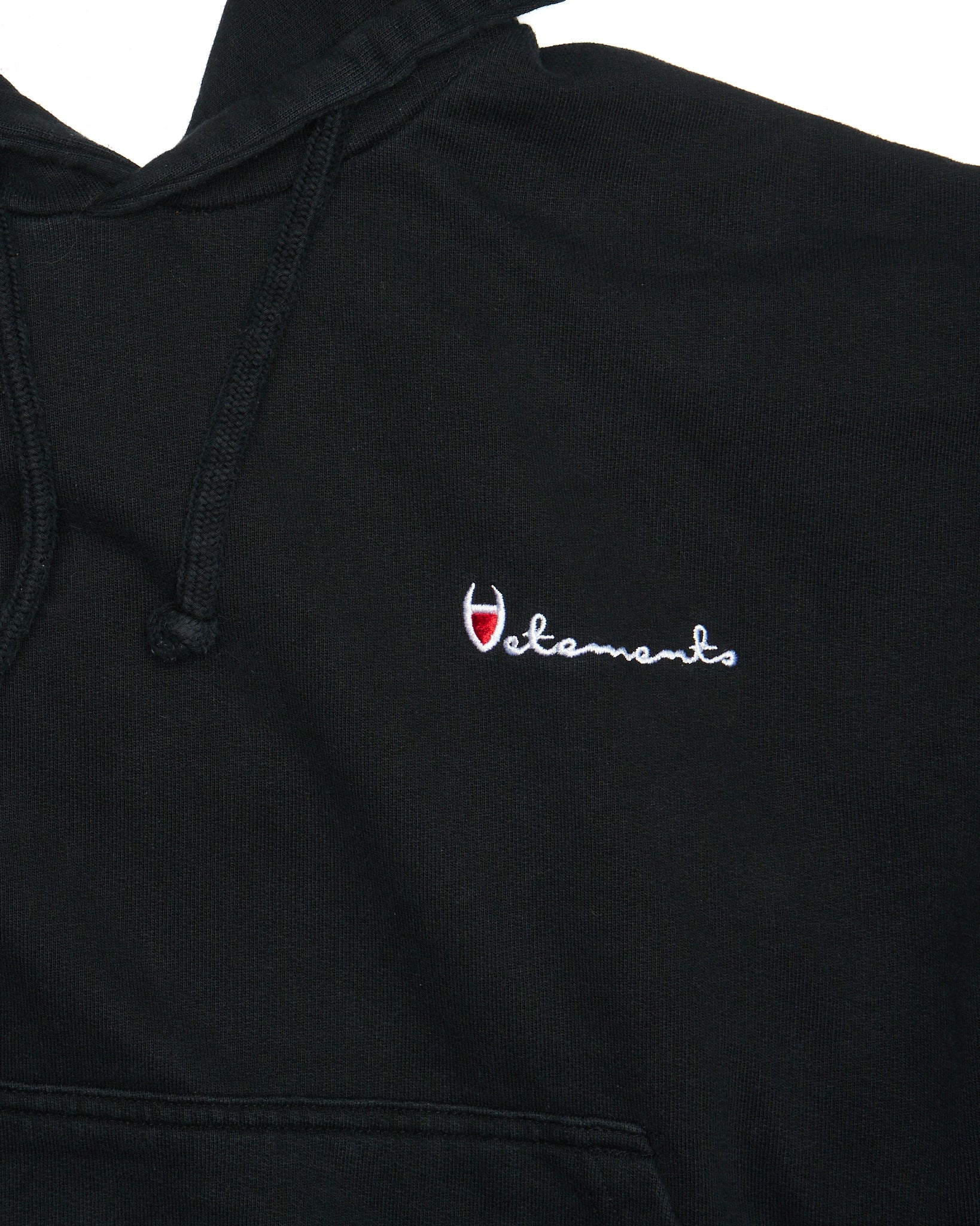 S/S16 VETEMENTS x Champion Cropped Reversible Logo Hoodie