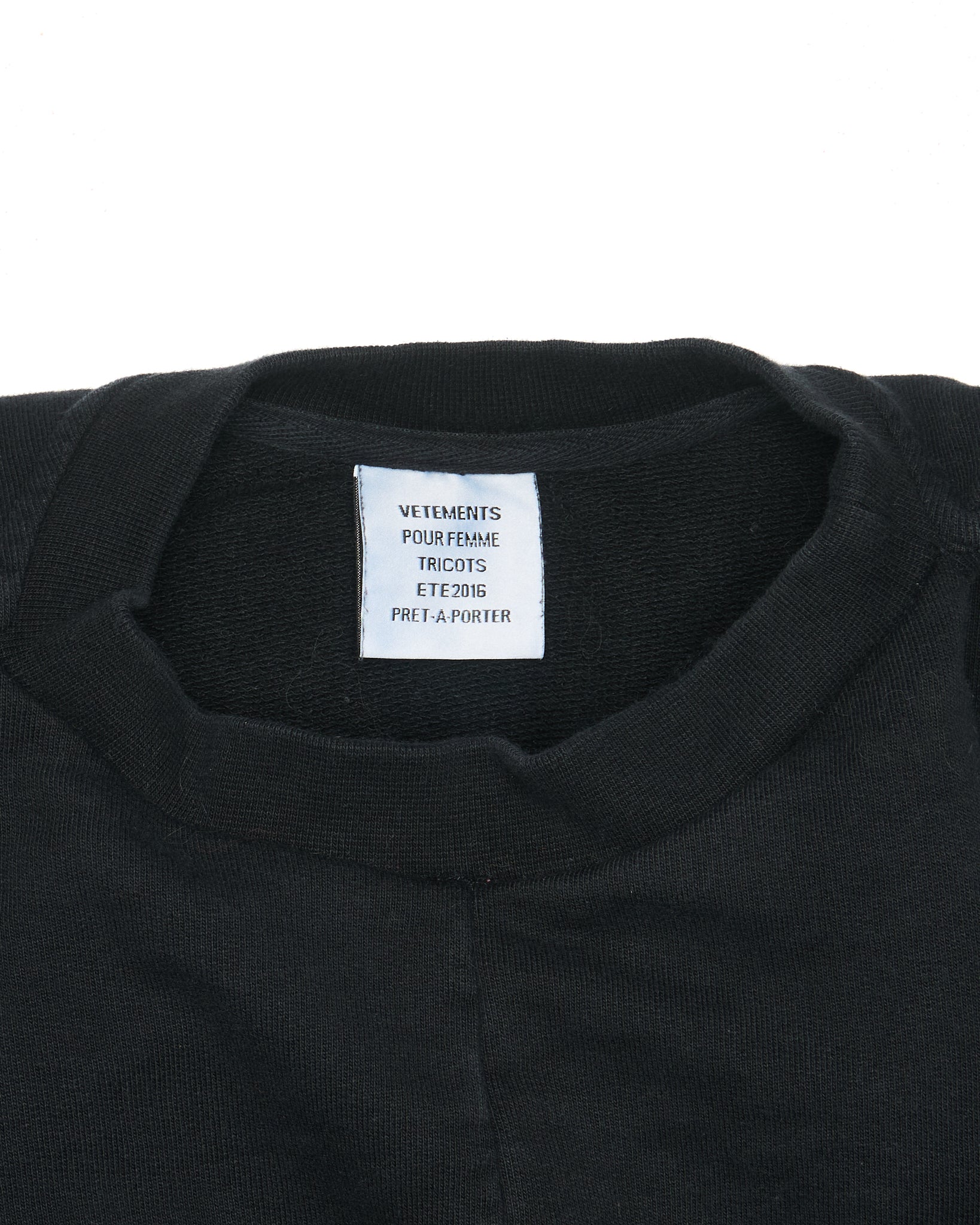 S/S16 VETEMENTS x Champion Cropped Reversible Logo Hoodie