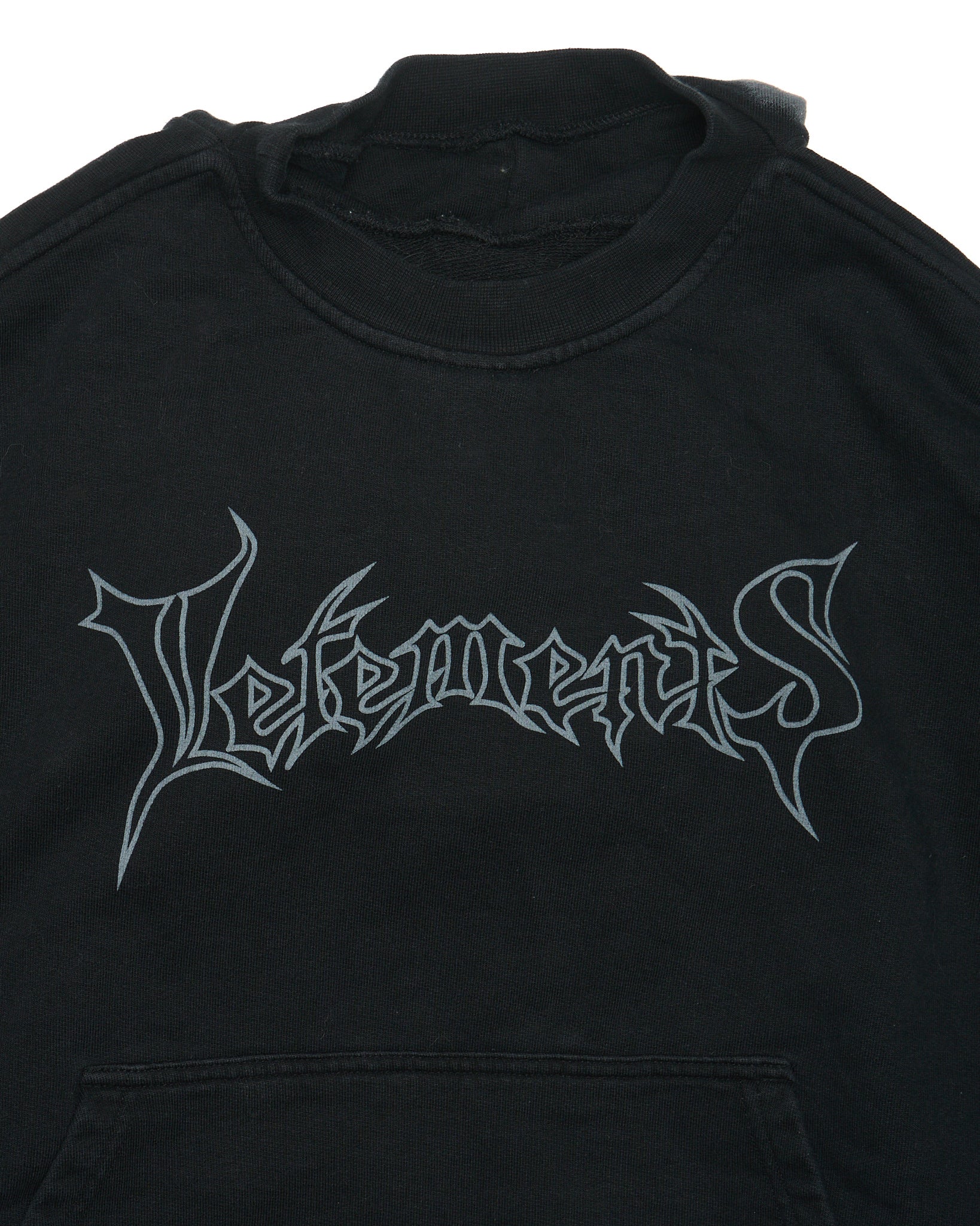 S/S16 VETEMENTS x Champion Cropped Reversible Logo Hoodie