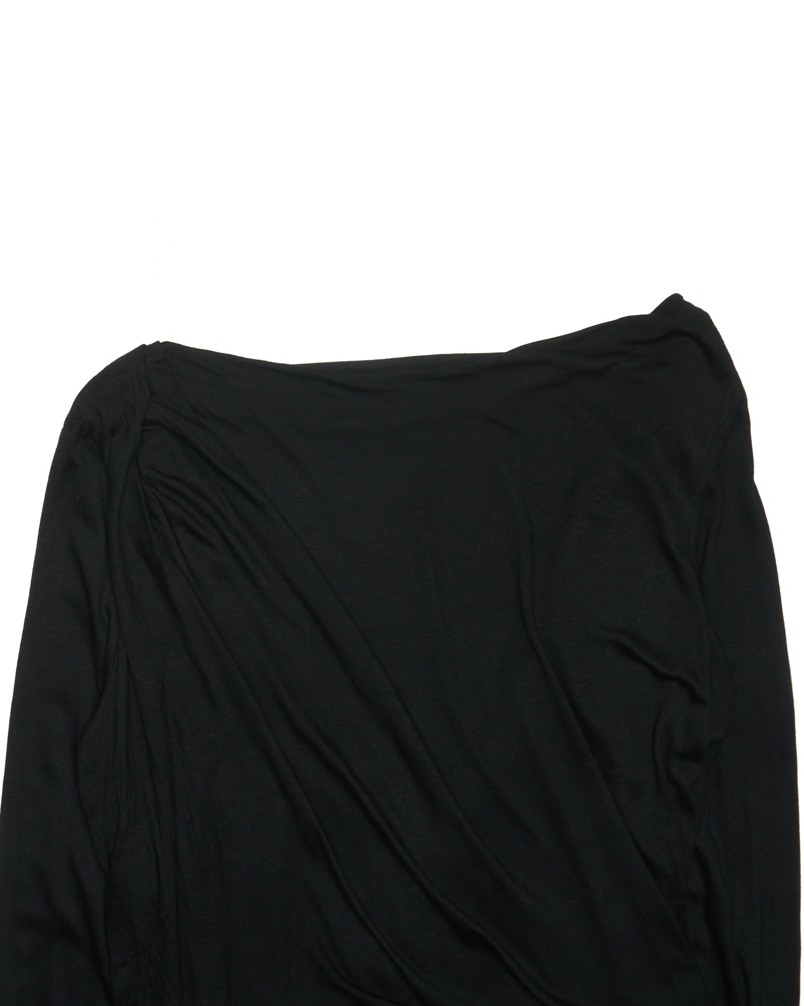 Early 2010s Helmut Lang Draped Wrap-Effect Jersey Mini Dress