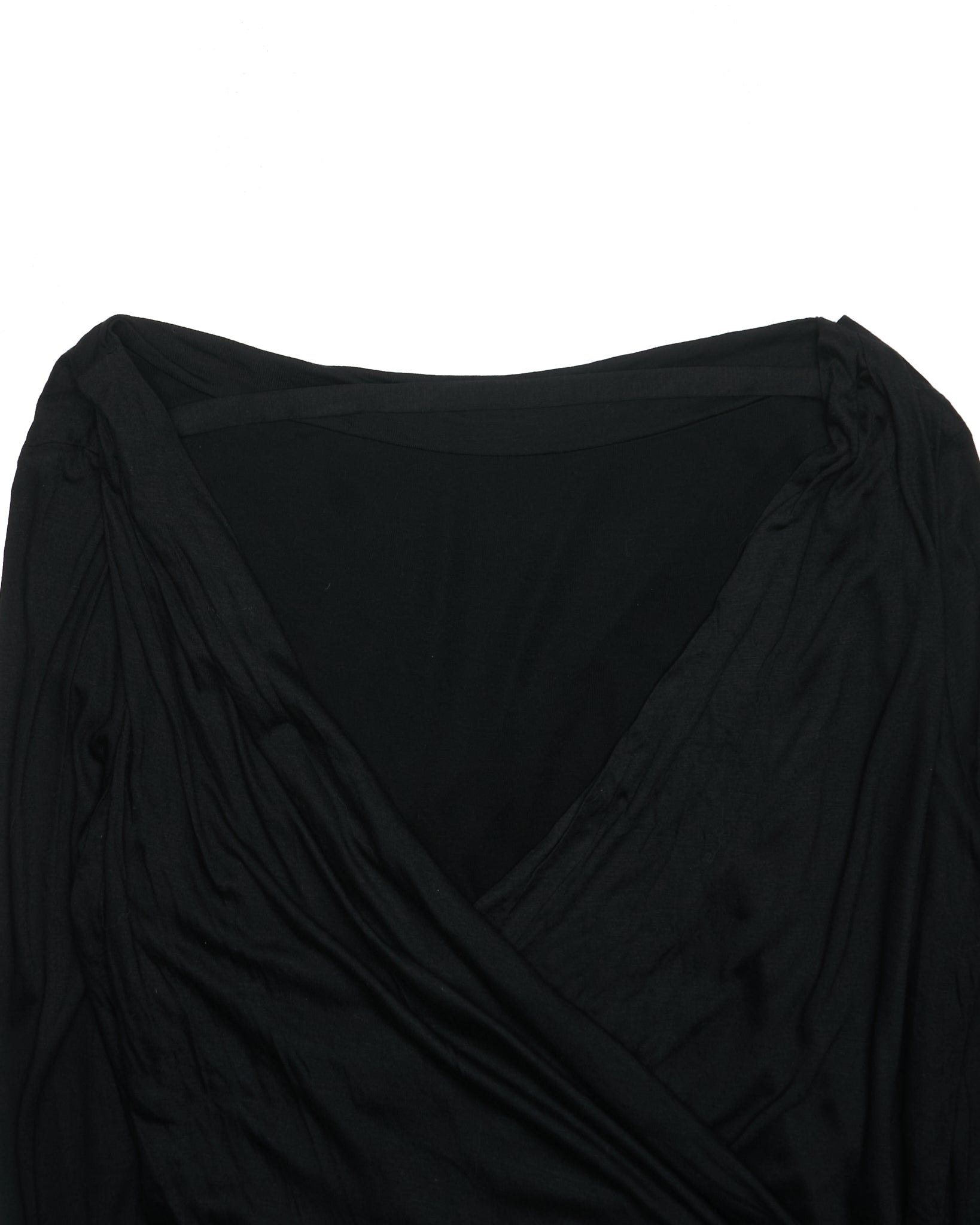 Early 2010s Helmut Lang Draped Wrap-Effect Jersey Mini Dress