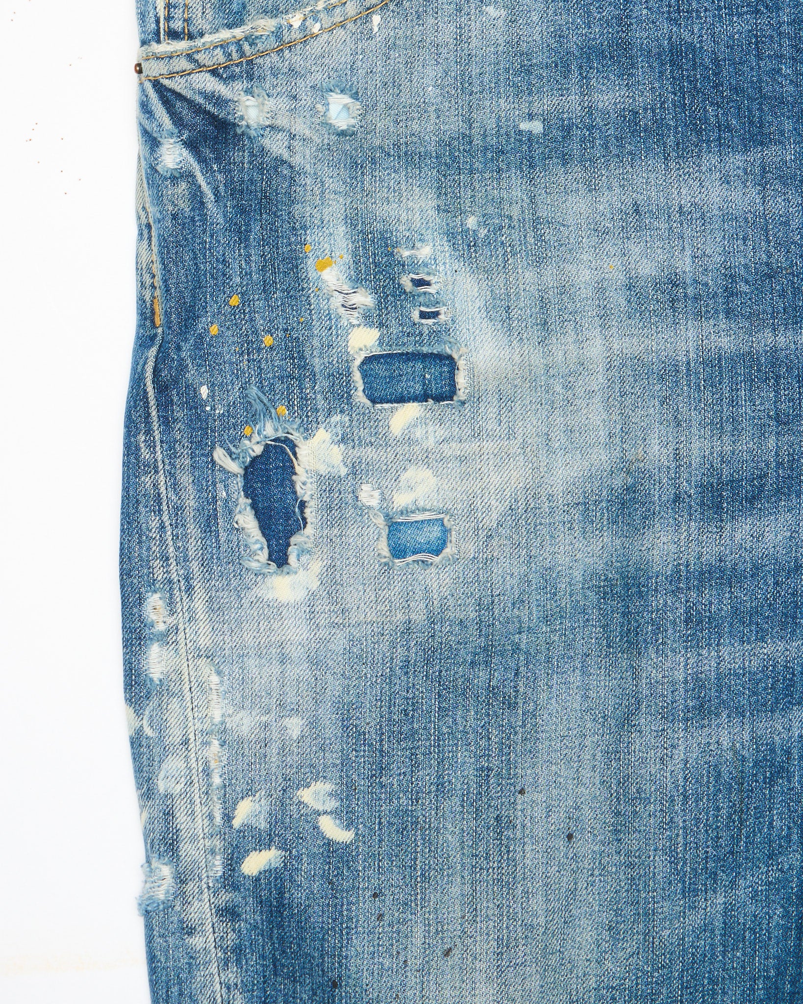 2020 Dsquared2 ‘Classic Kenny’ Paint Splatter Distressed Jeans