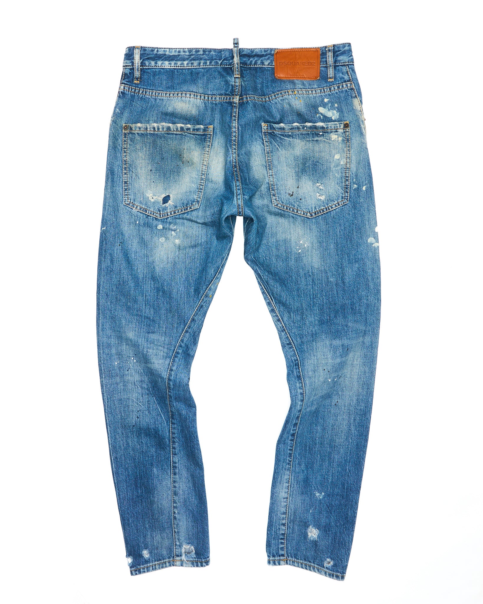 2020 Dsquared2 'Classic Kenny' Paint Splatter Distressed Jeans