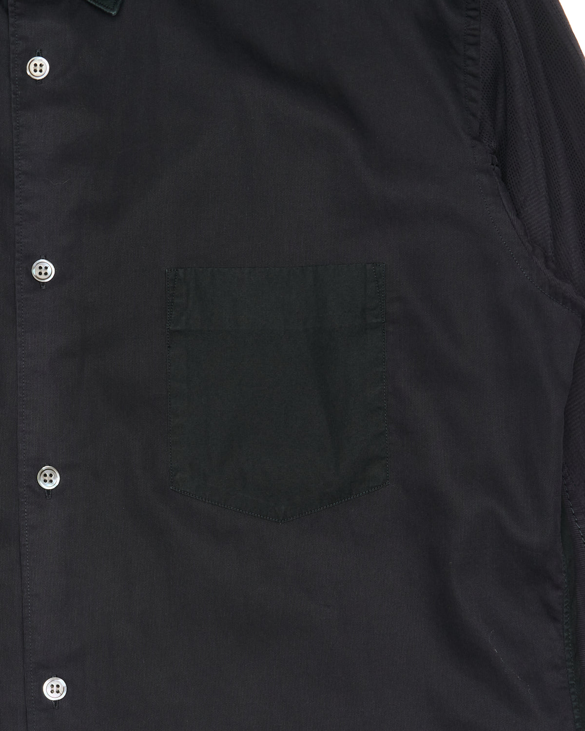 S/S16 COMME des GARÇONS SHIRT Contrast Dual-Toned Button-Up Shirt