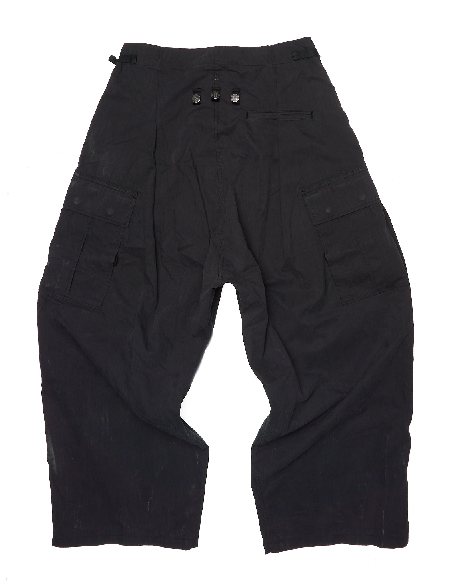Kapital Rip Stop JUMBO Black Cargo Pants