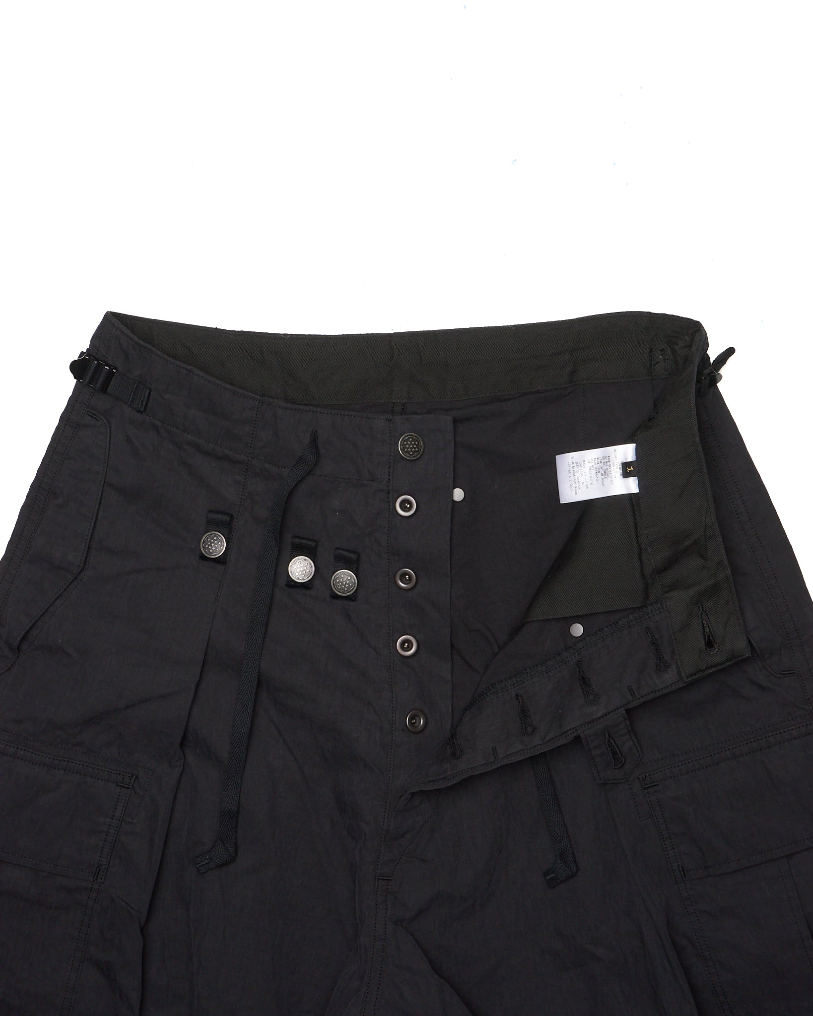 Kapital Rip Stop JUMBO Black Cargo Pants