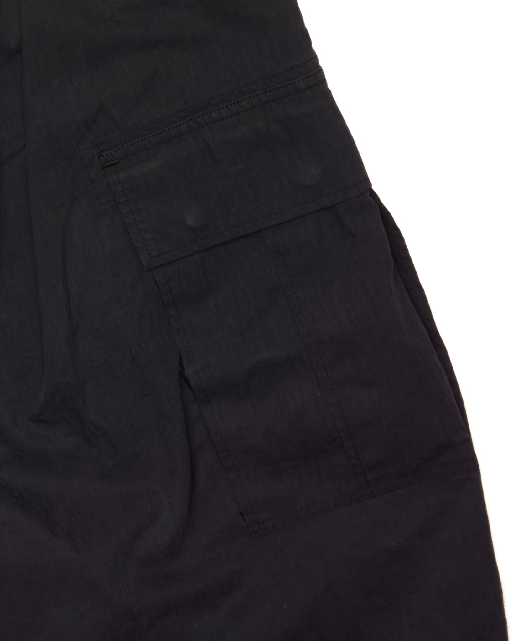 Kapital Rip Stop JUMBO Black Cargo Pants