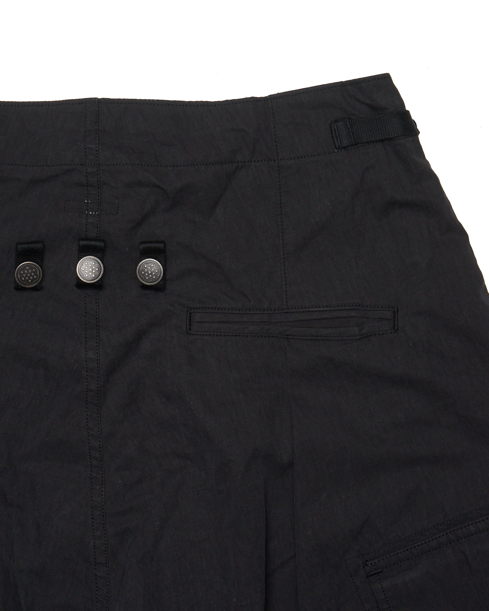 Kapital Rip Stop JUMBO Black Cargo Pants