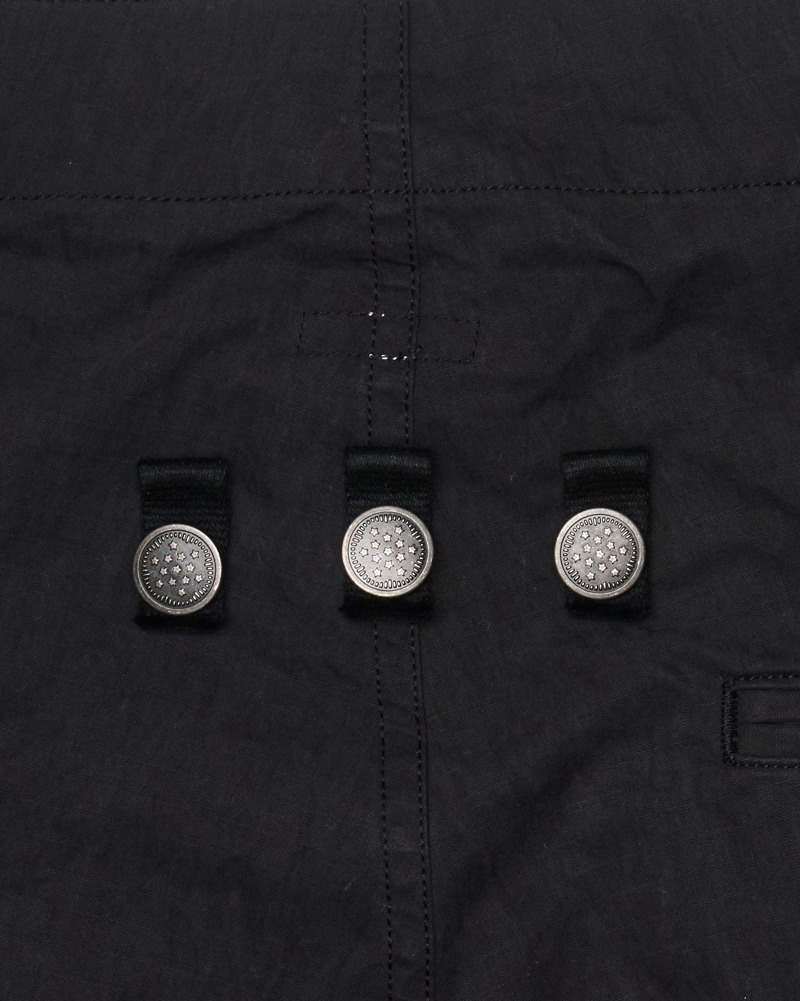 Kapital Rip Stop JUMBO Black Cargo Pants