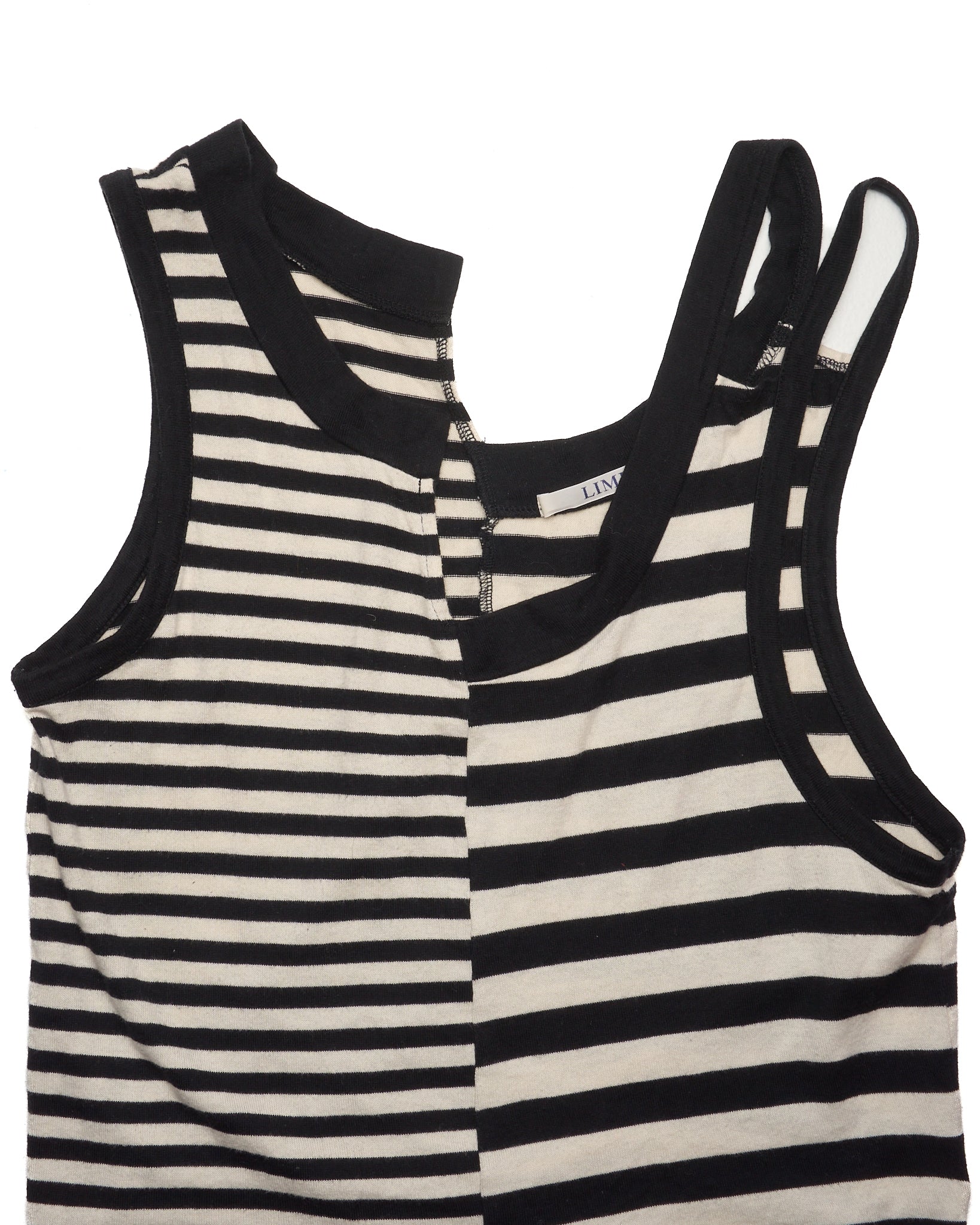 LIMI feu Asymmetric Deconstructed Striped Tank Top