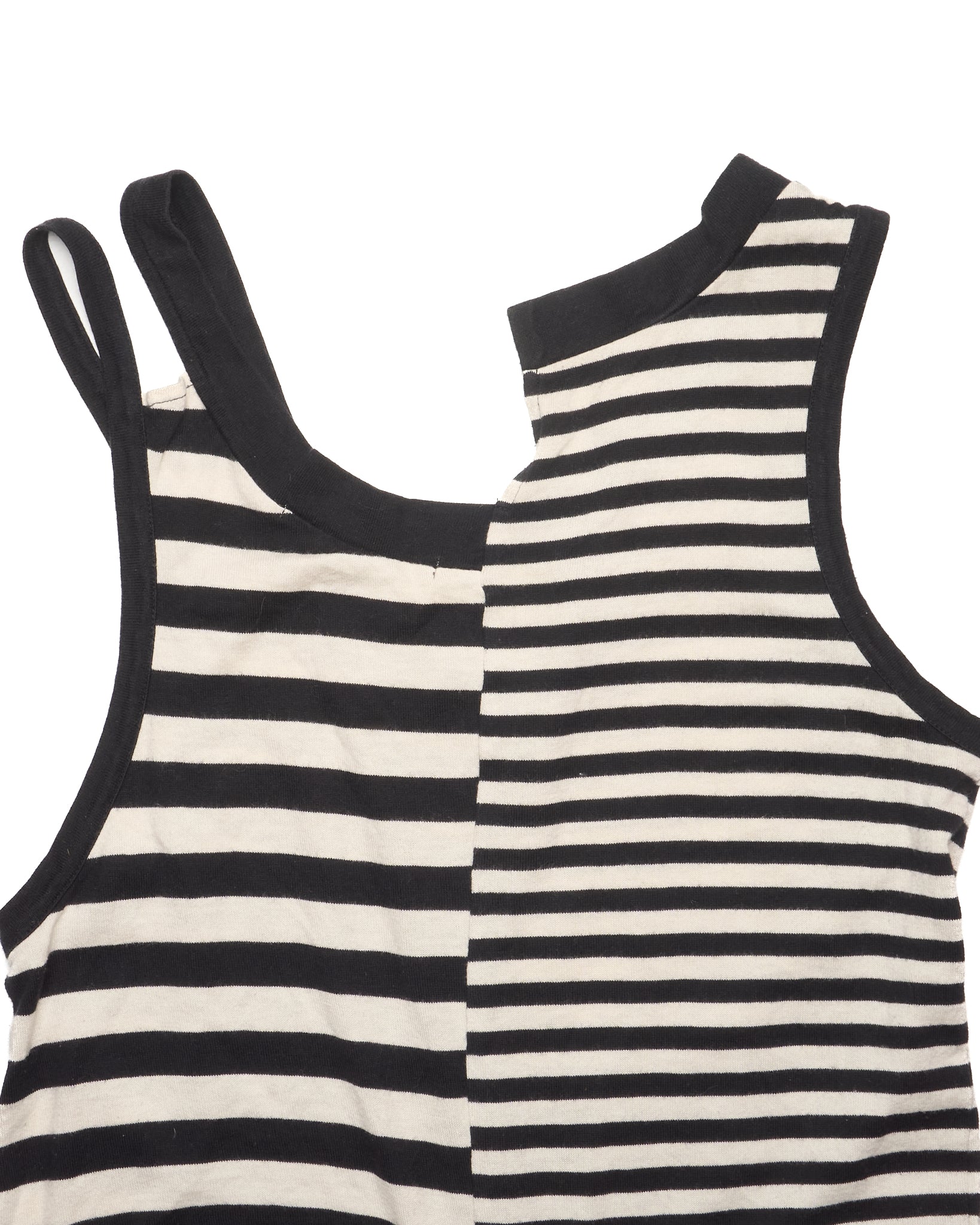 LIMI feu Asymmetric Deconstructed Striped Tank Top