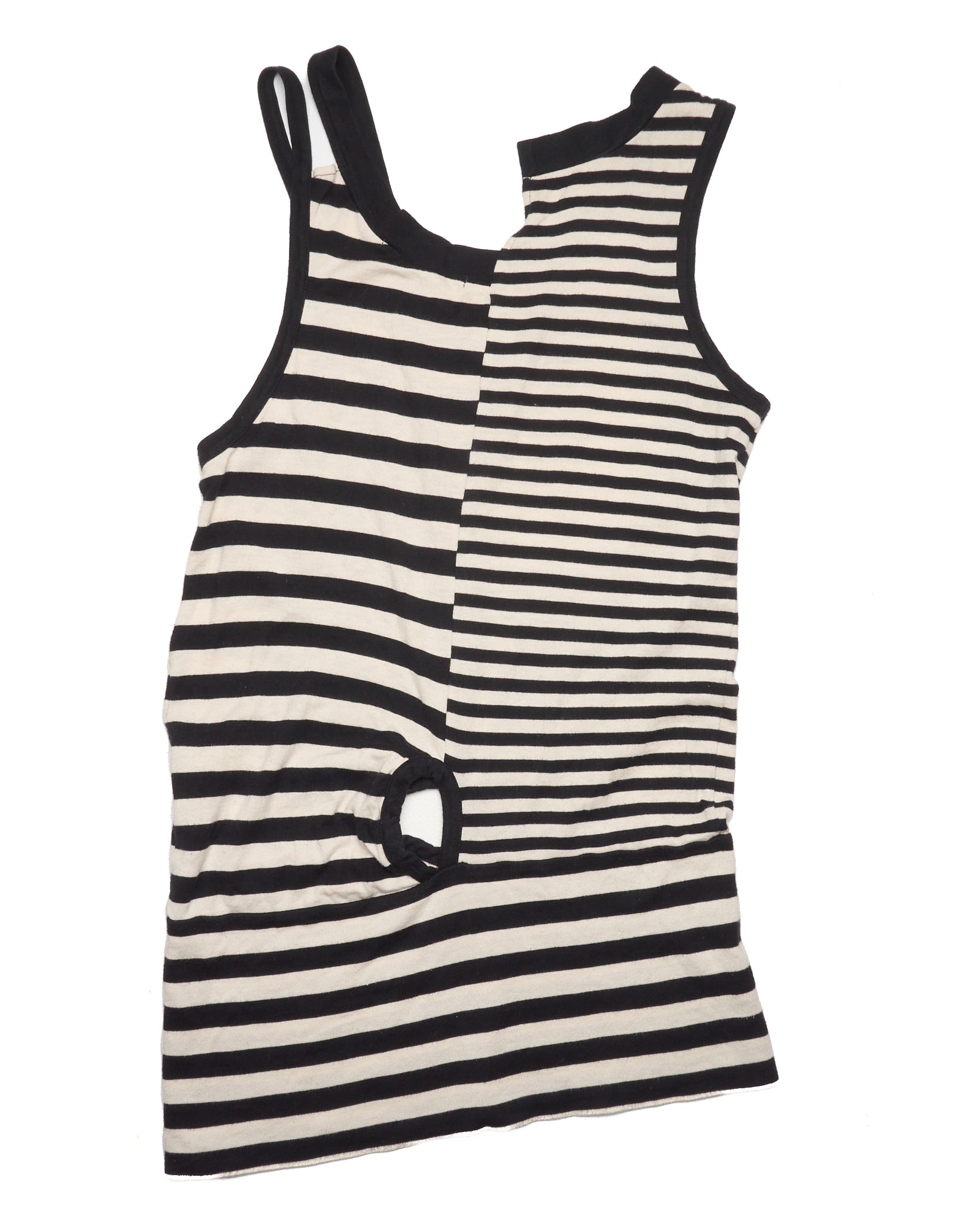 LIMI feu Asymmetric Deconstructed Striped Tank Top