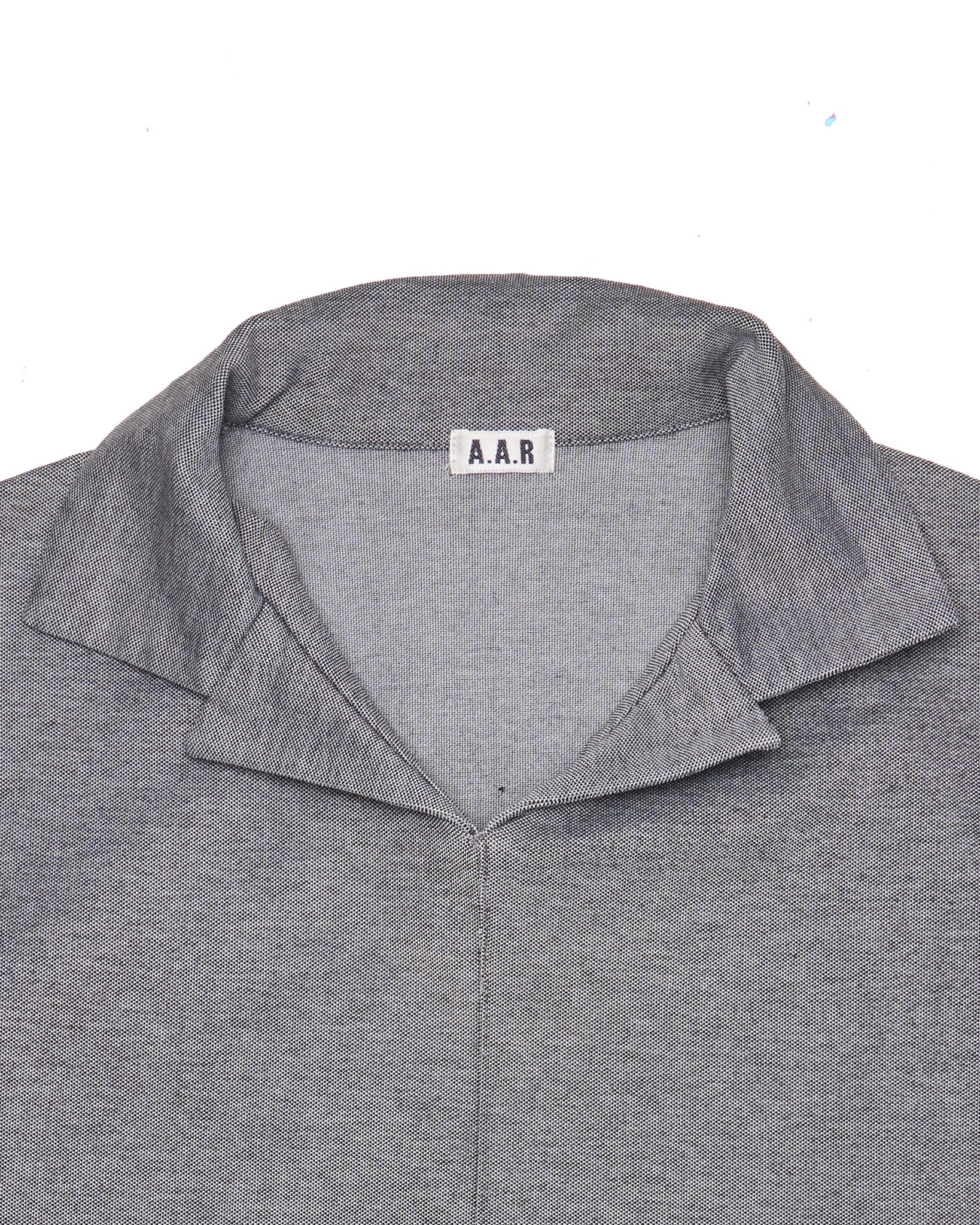 Late 00s A.A.R Yohji Yamamoto Grey Cotton Pique Polo