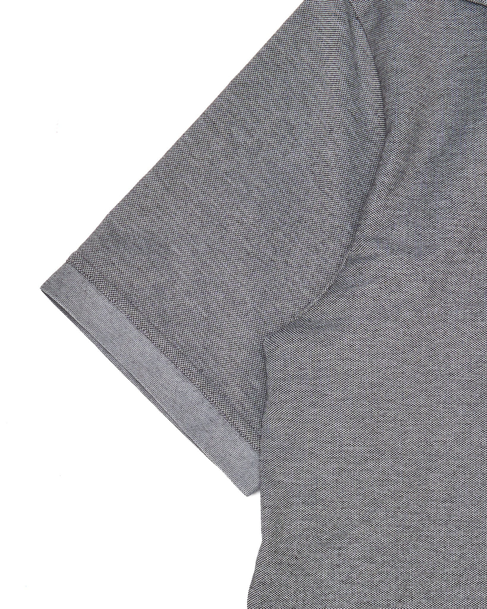 Late 00s A.A.R Yohji Yamamoto Grey Cotton Pique Polo