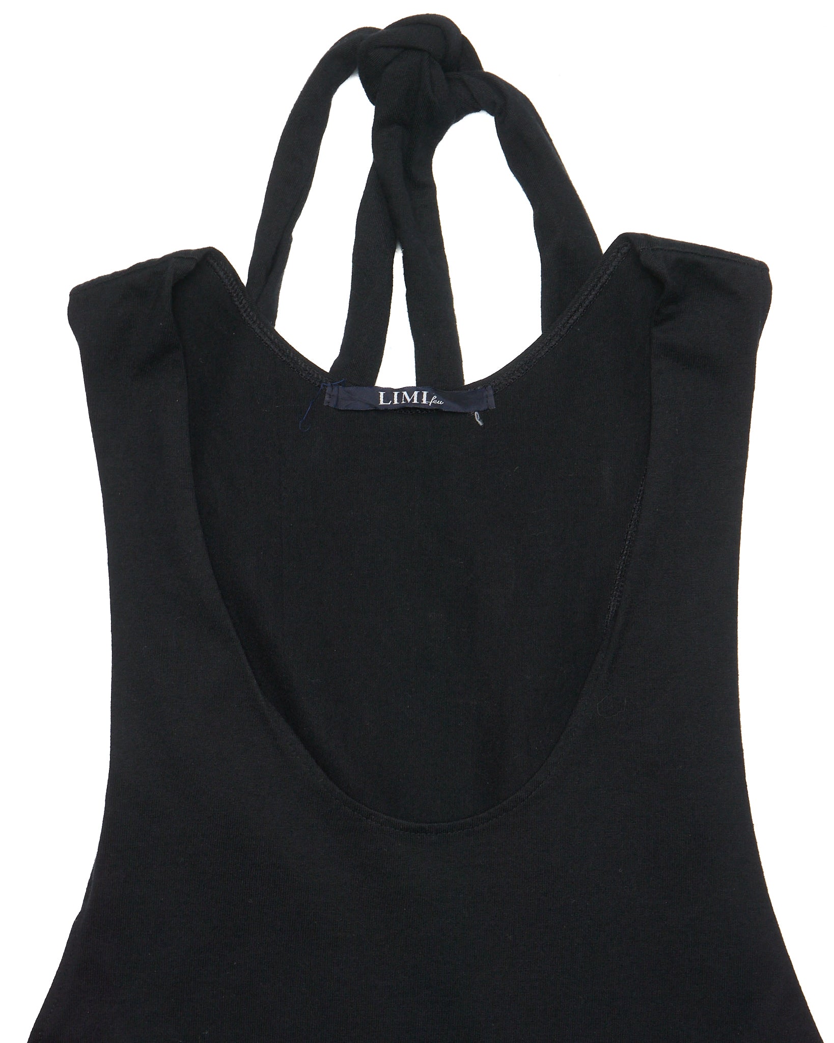 Late 00s LIMI feu Layered Halter Scoop Neck Sleeveless Tunic