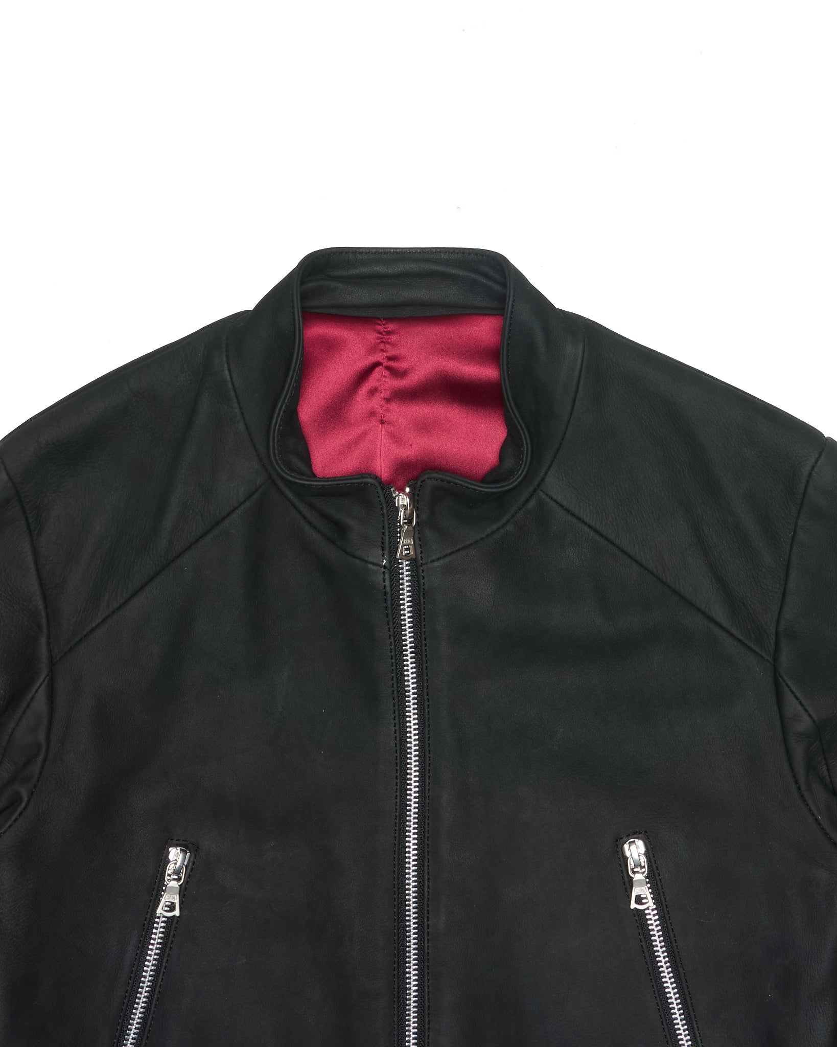 Late 00s NO ID. Buffalo Leather Moto Jacket