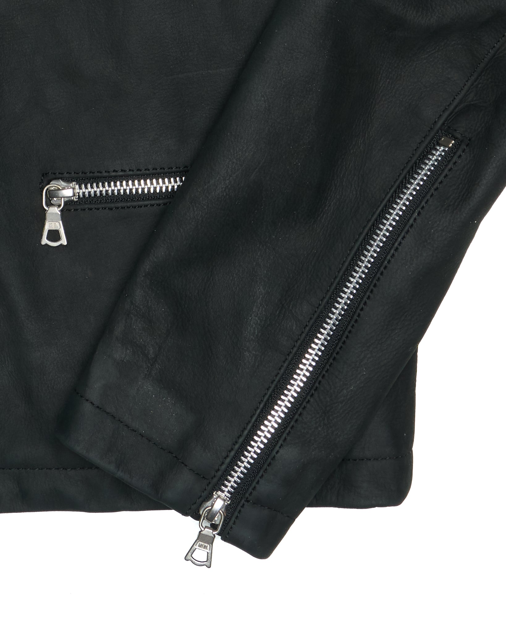Late 00s NO ID. Buffalo Leather Moto Jacket