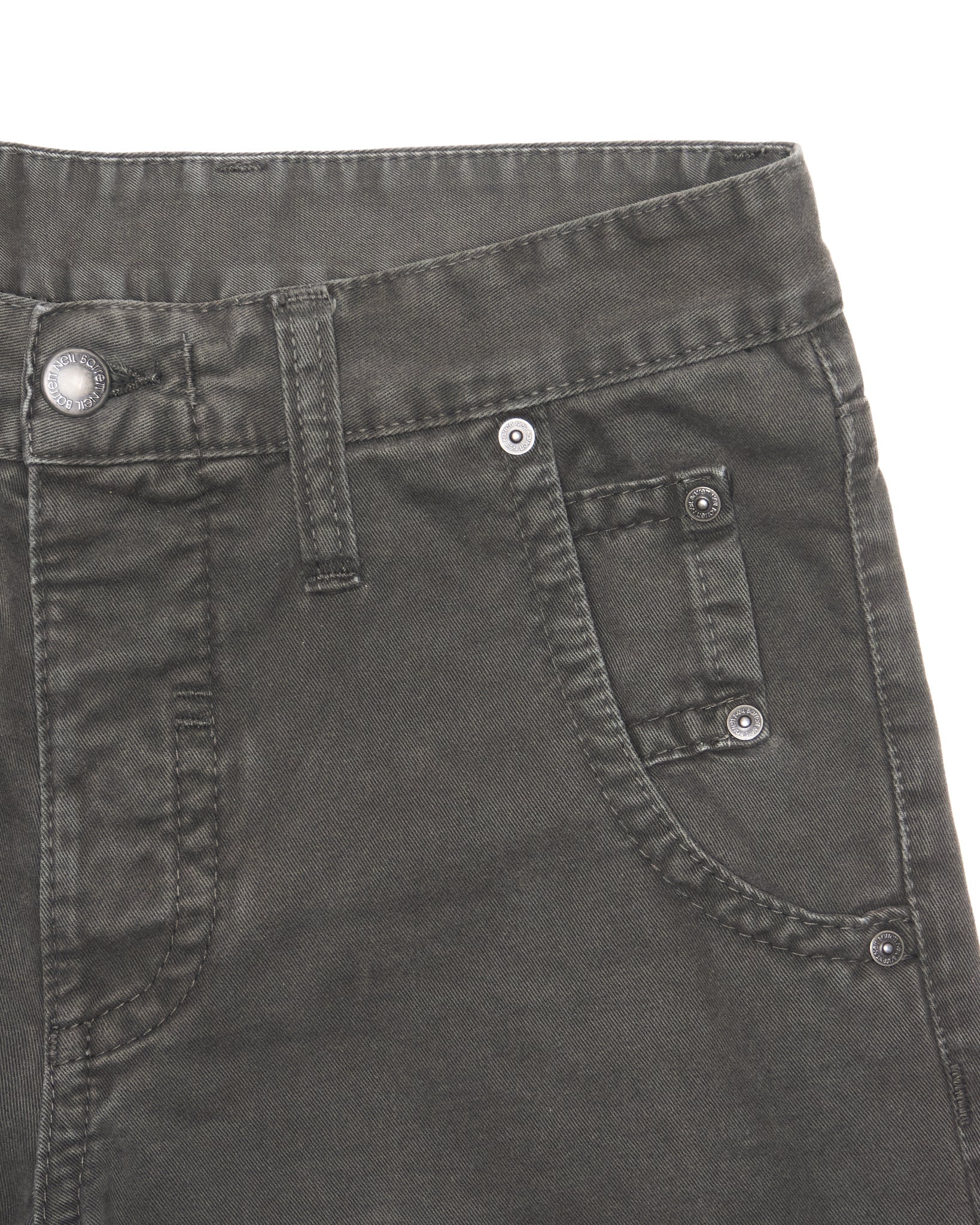 Late 00s Neil Barrett Asymmetrical Zip-Pocket Twill Trousers