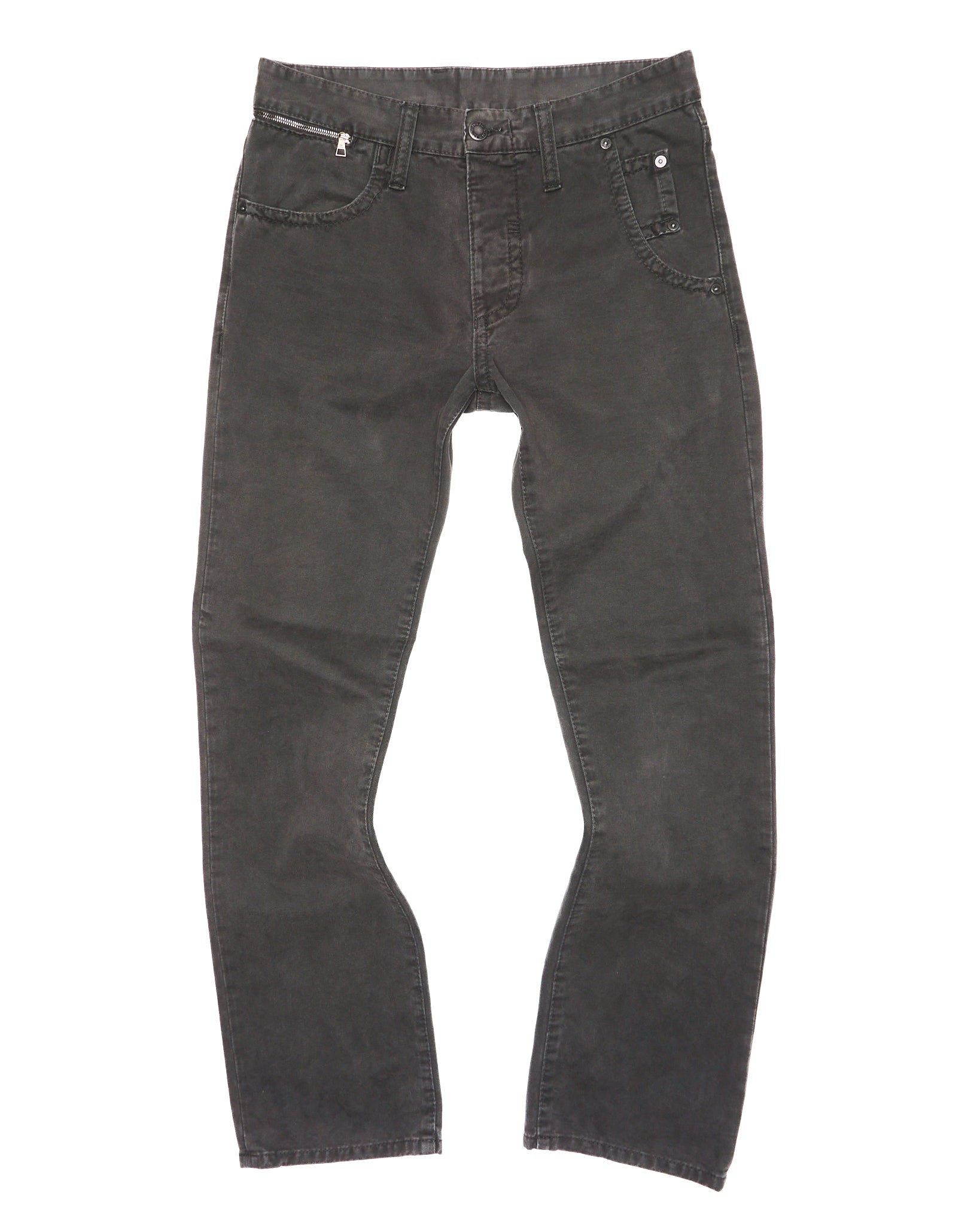 Late 00s Neil Barrett Asymmetrical Zip-Pocket Twill Trousers