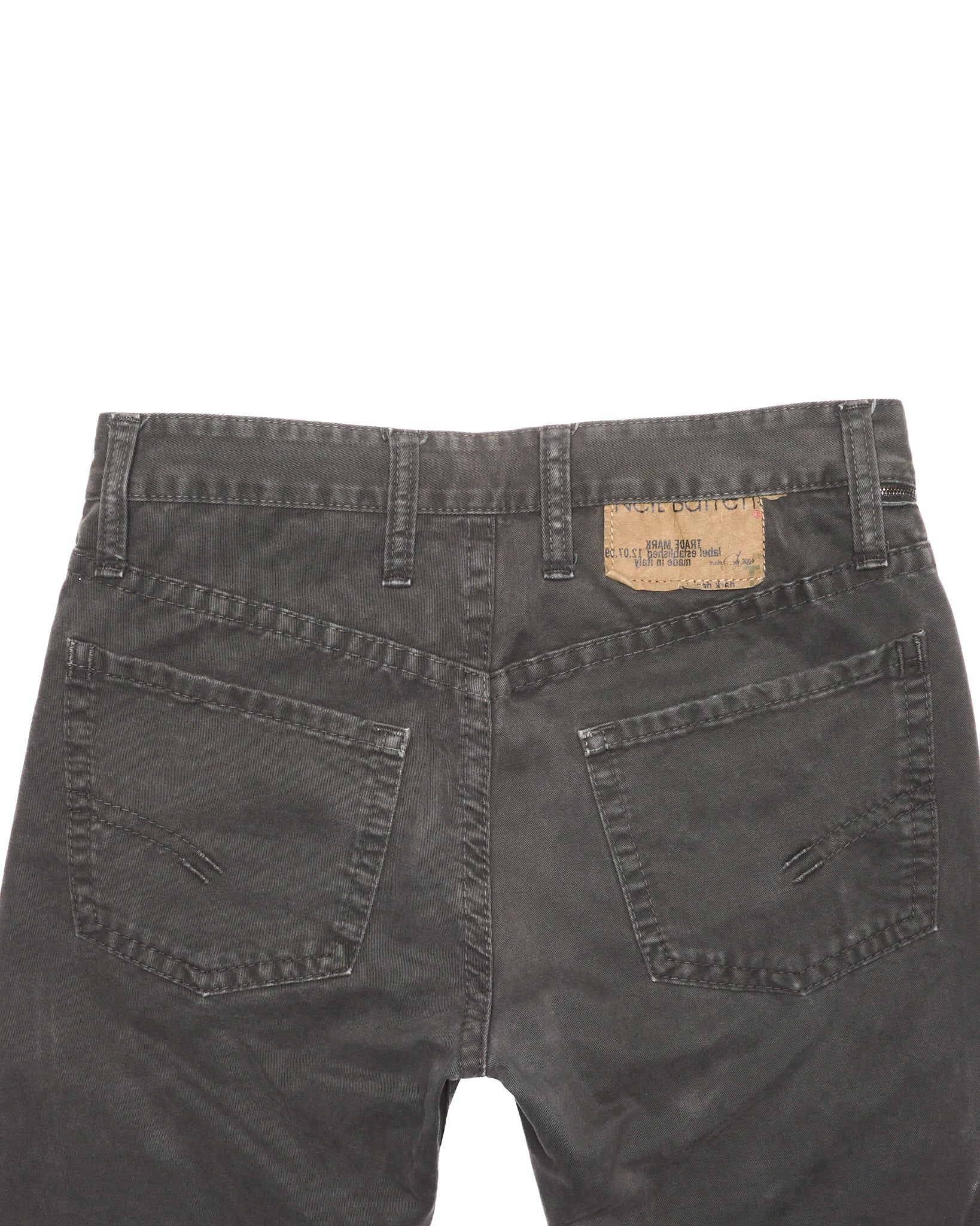 Late 00s Neil Barrett Asymmetrical Zip-Pocket Twill Trousers