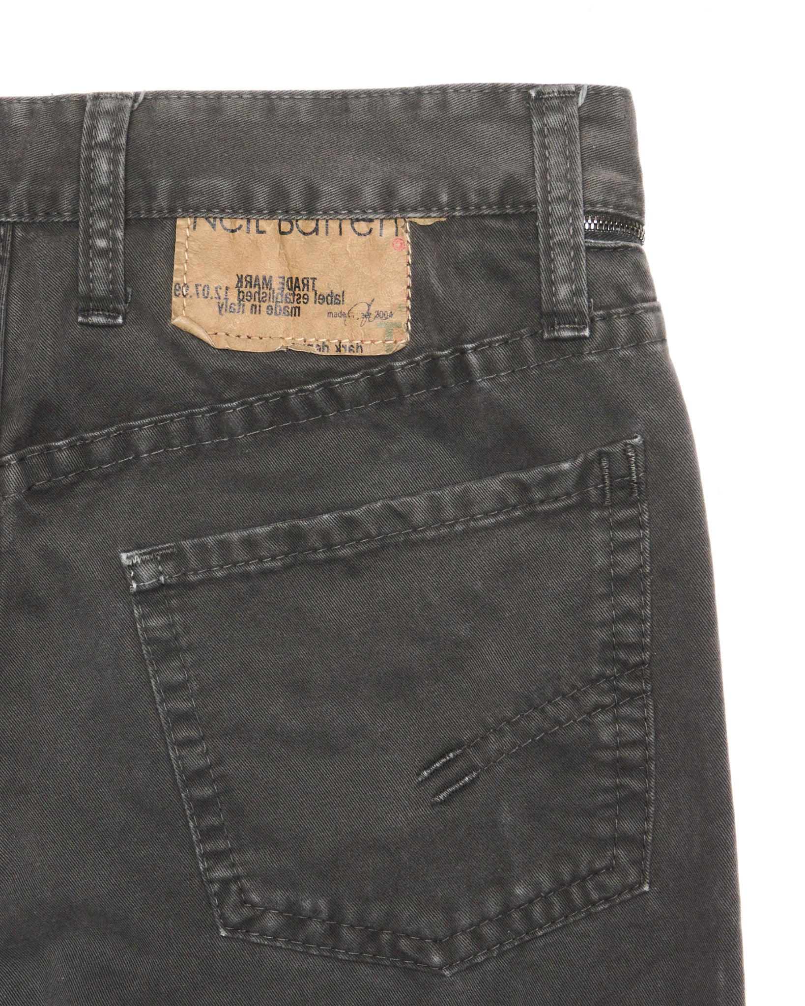 Late 00s Neil Barrett Asymmetrical Zip-Pocket Twill Trousers