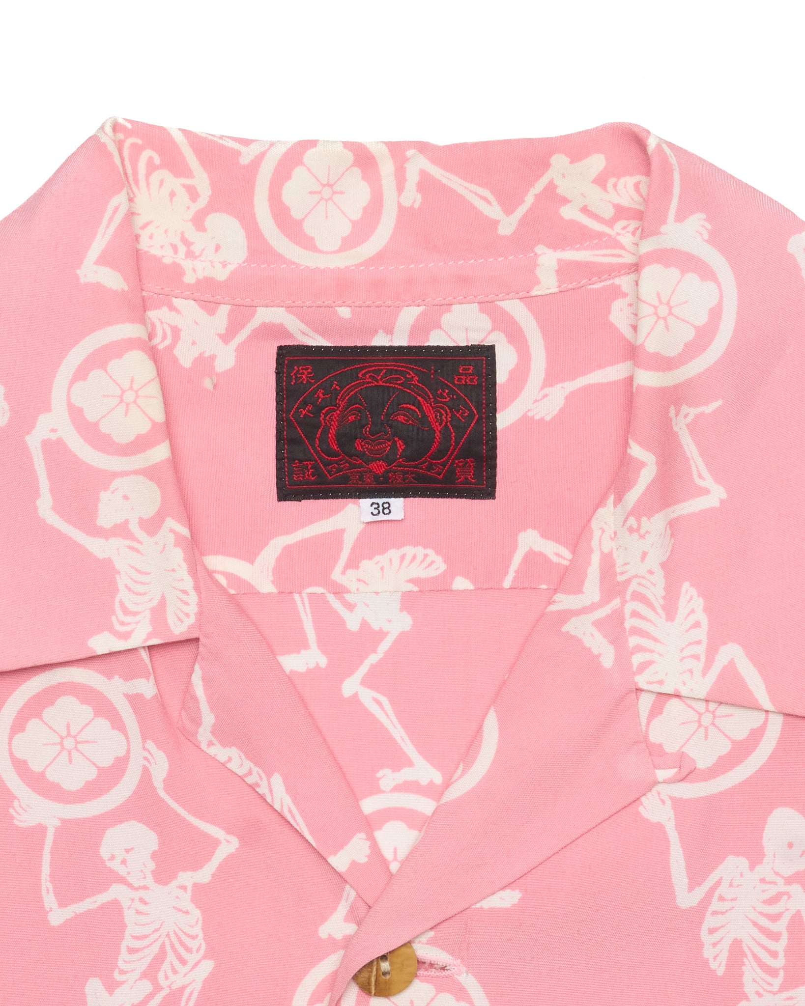 Late 90s EVIS Skeleton Loop-Collar Rayon Shirt