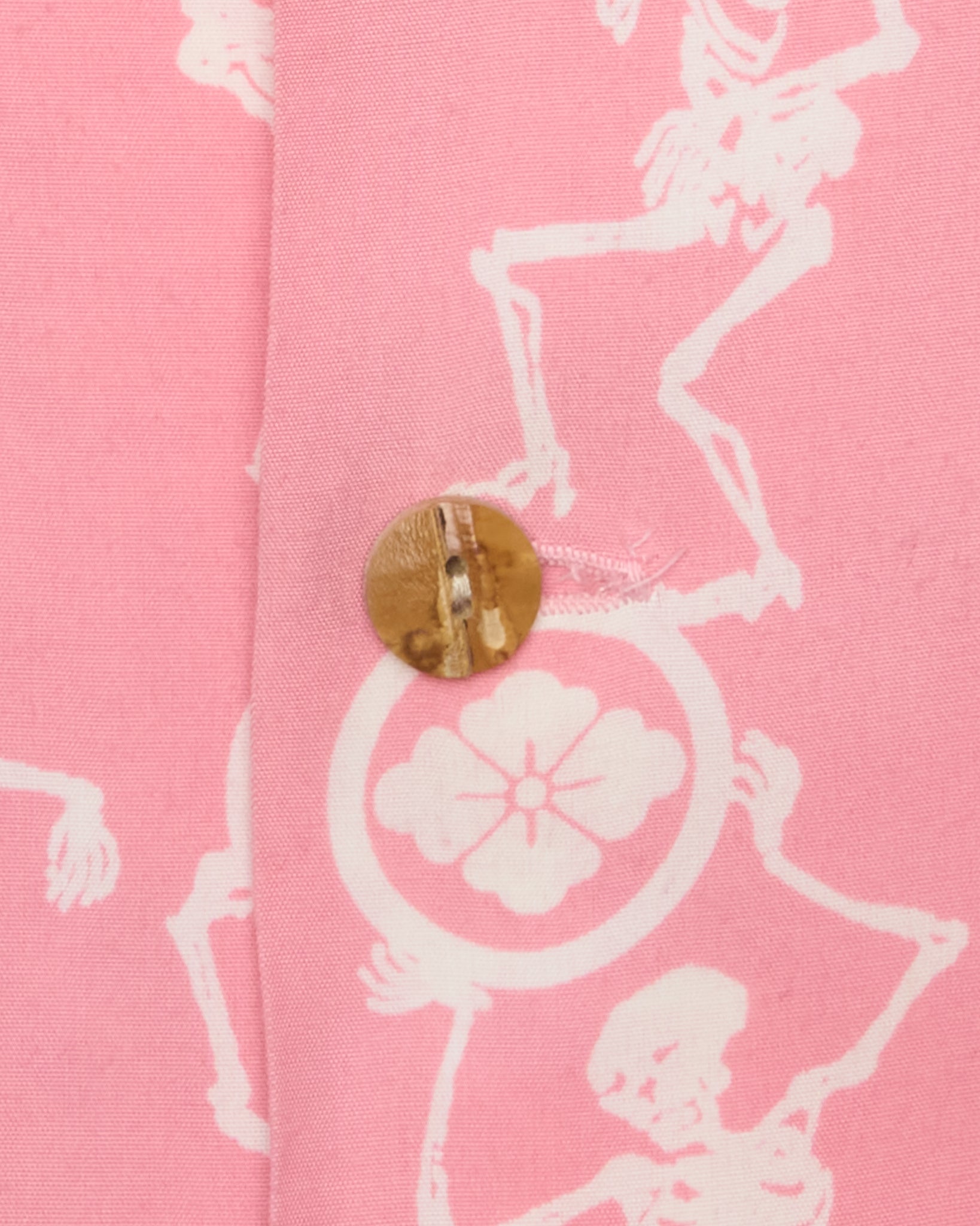 Late 90s EVIS Skeleton Loop-Collar Rayon Shirt