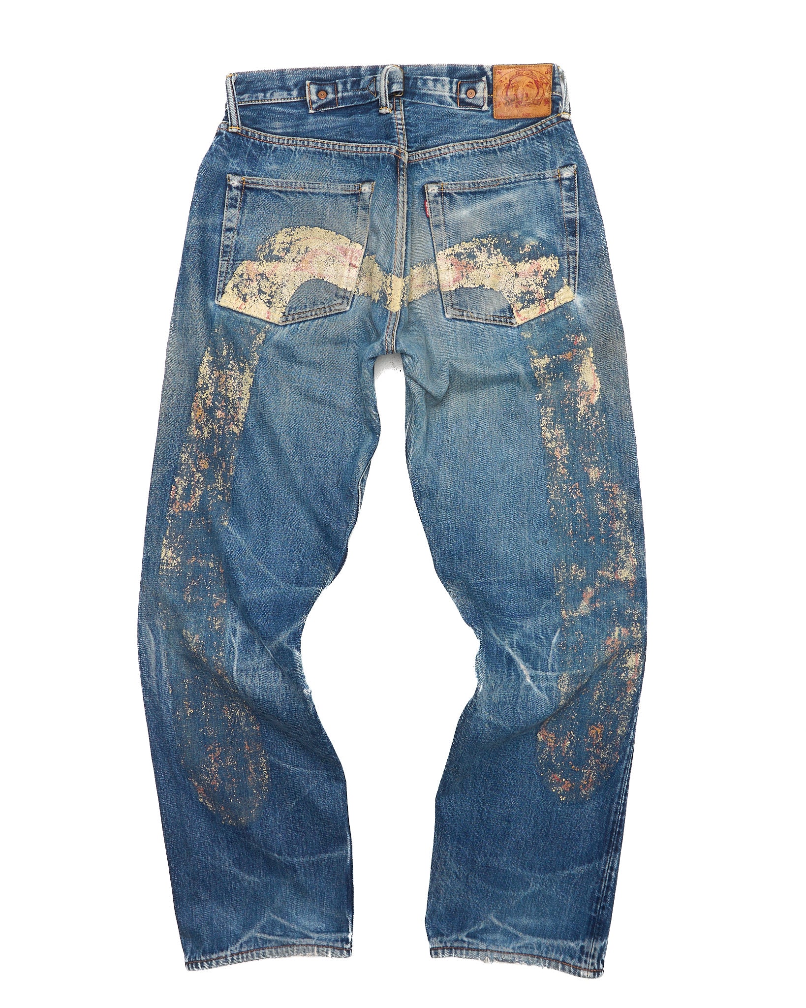 Late 90s EVISU No. 1 SPECIAL Flame Diakoku Faded Selvedge Jeans
