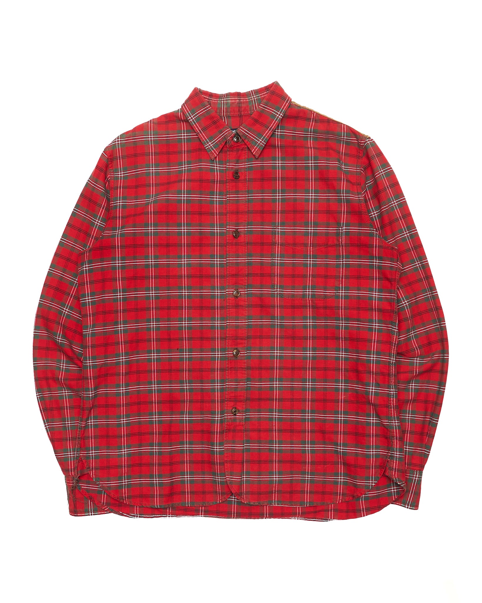 A/W15 COMME des GARÇONS HOMME Plaid/Canvas Button-up Shirt