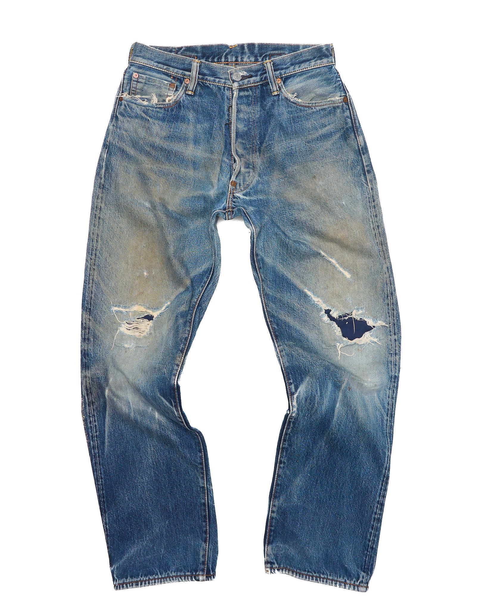 Late 90s EVISU No. 1 SPECIAL Flame Diakoku Faded Selvedge Jeans