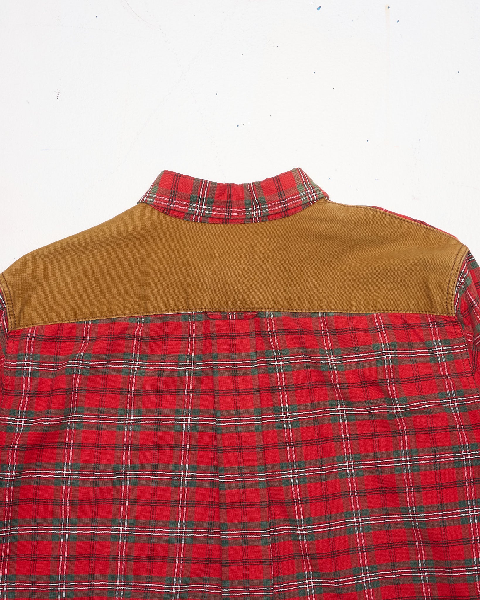 A/W15 COMME des GARÇONS HOMME Plaid/Canvas Button-up Shirt